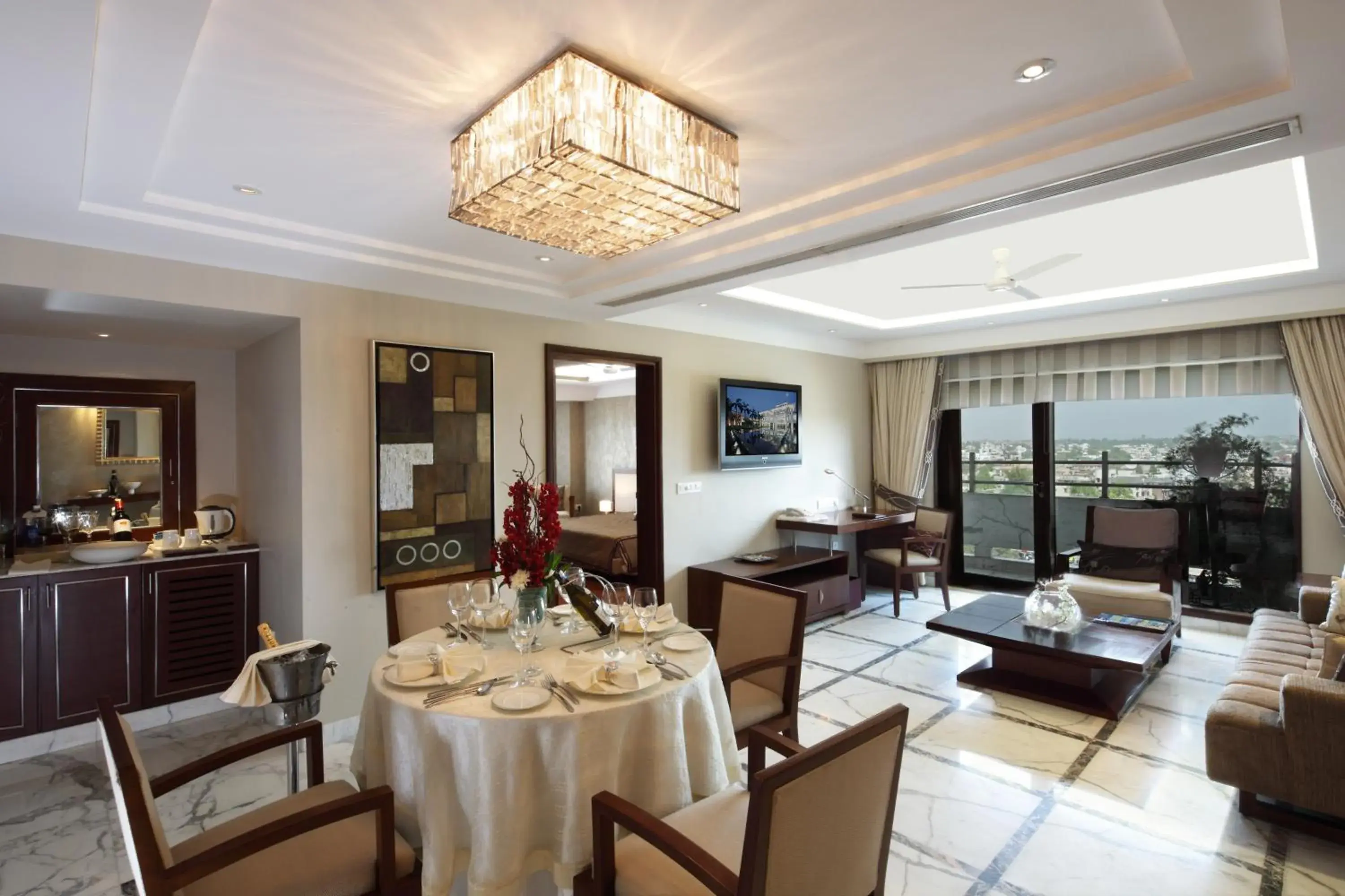 Balcony/Terrace, Restaurant/Places to Eat in Jaypee Vasant Continental