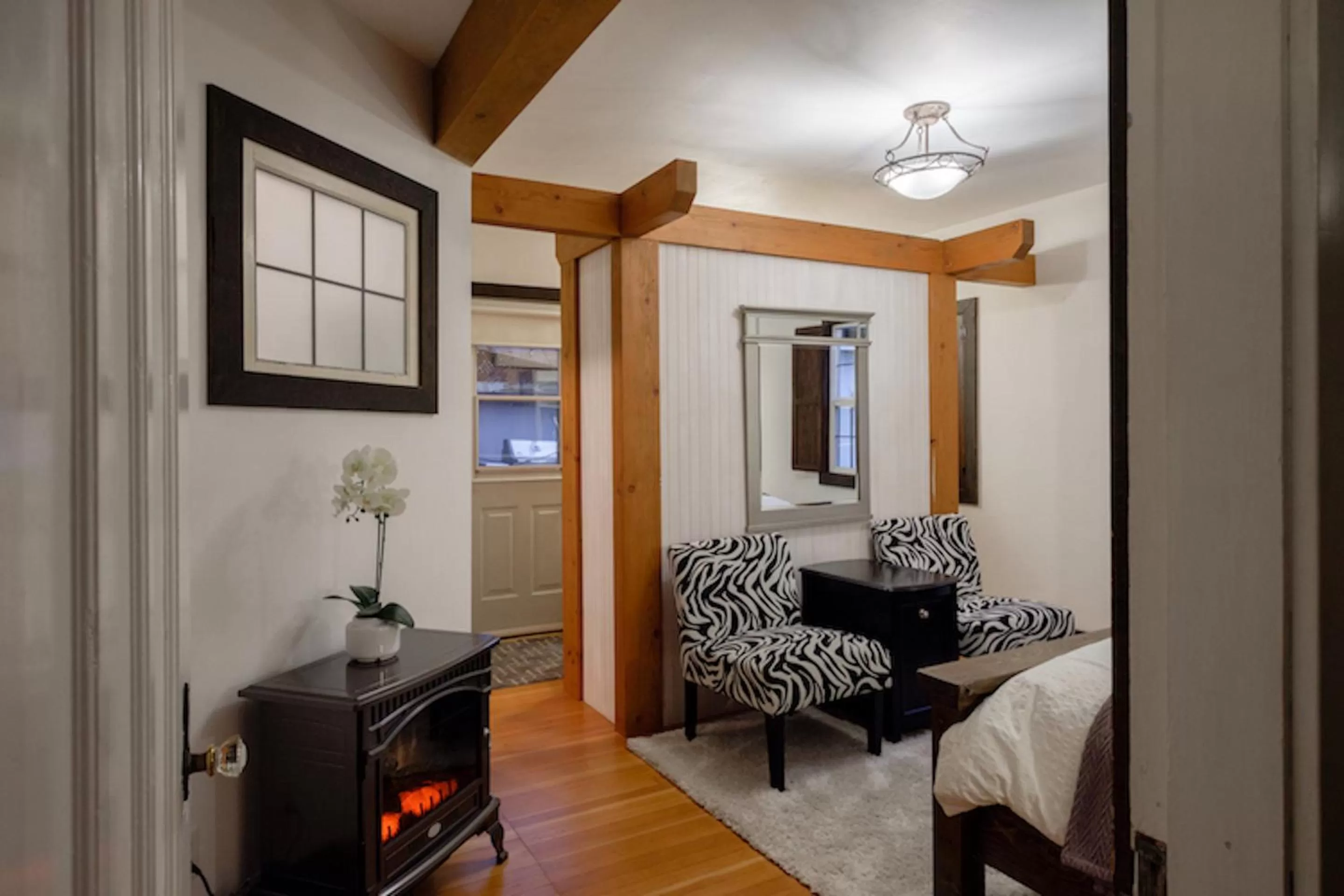 Bed in Bramblebank Cottages