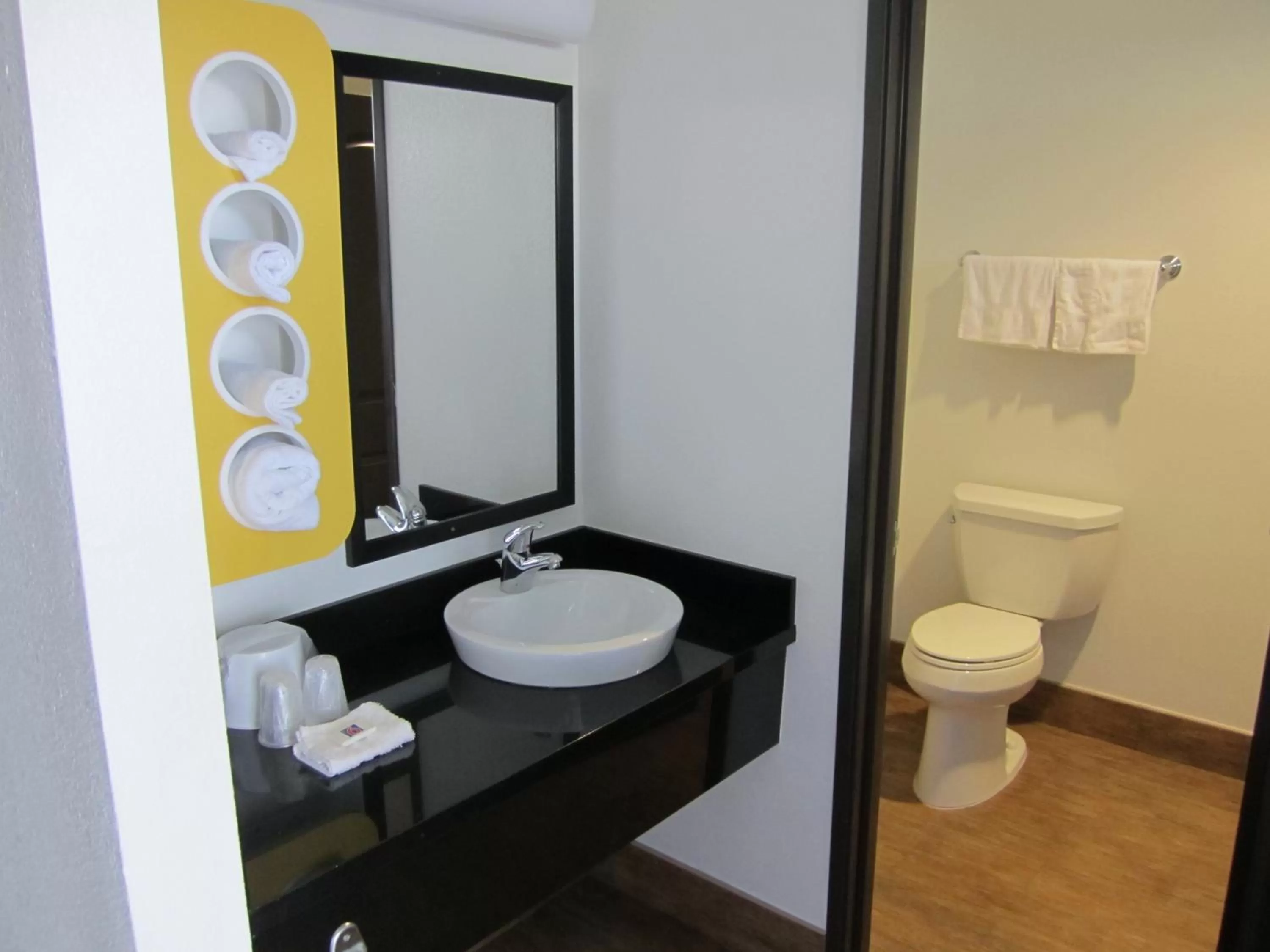 Toilet in Motel 6-Anaheim, CA