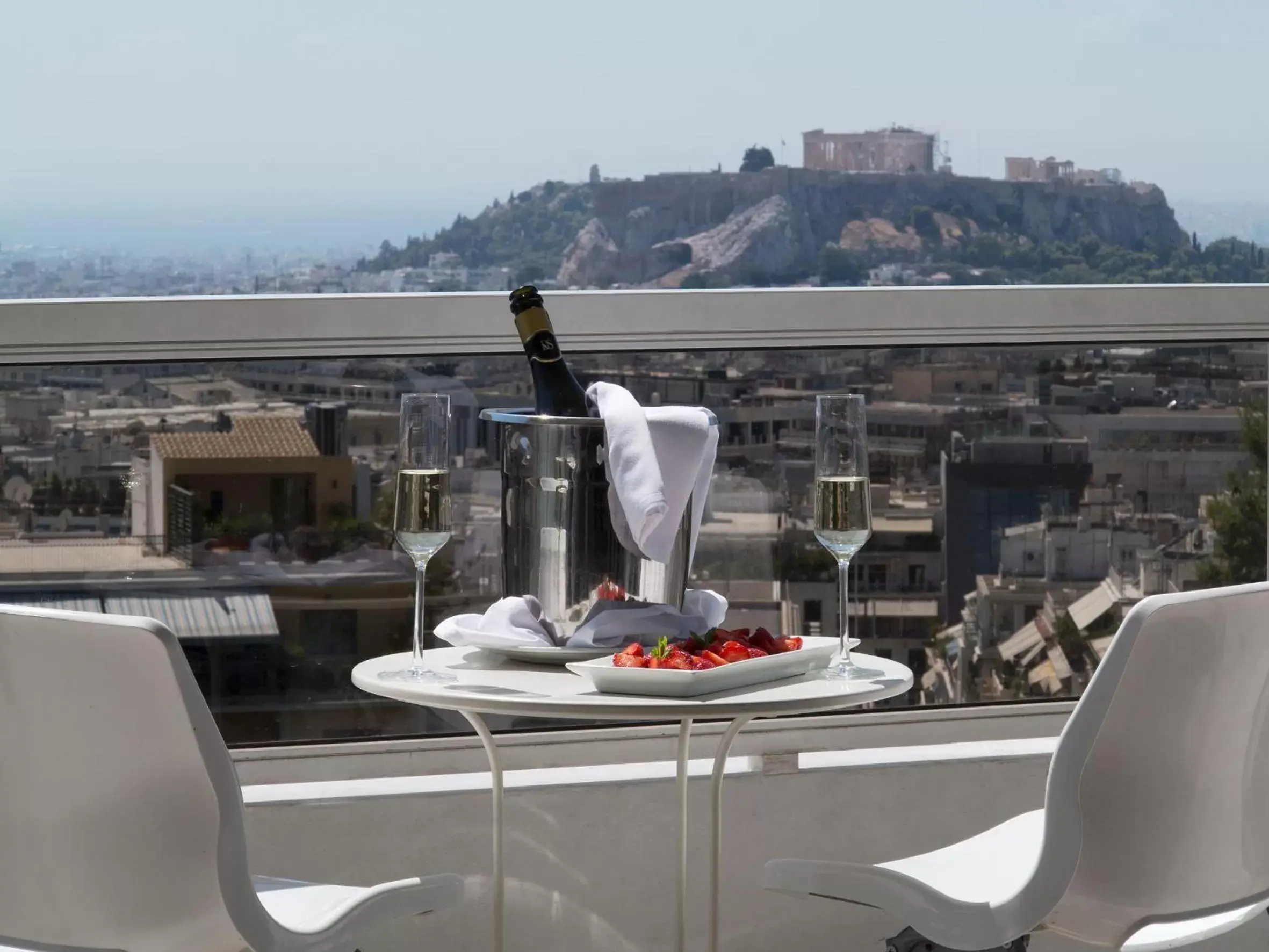 Balcony/Terrace, Restaurant/Places to Eat in St George Lycabettus Lifestyle Hotel