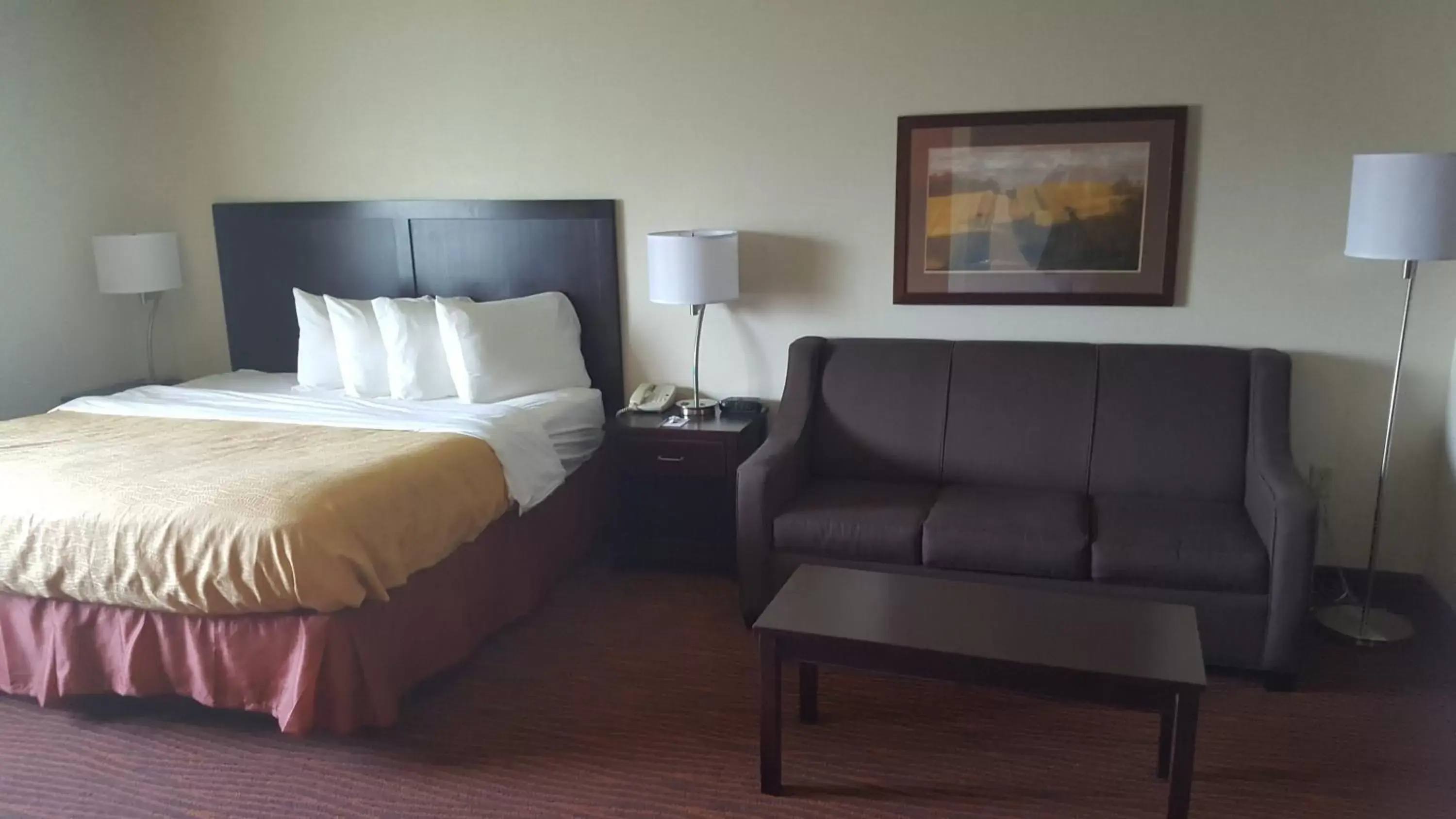 Bed in AmericInn by Wyndham Muscatine