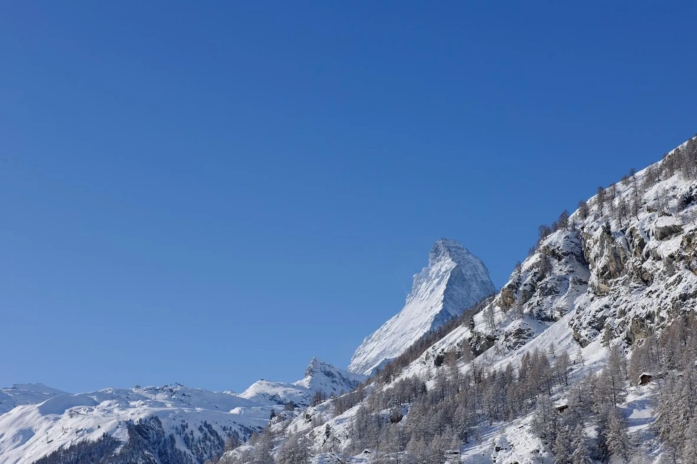 View (from property/room), Winter in Hotel Ambassador Zermatt