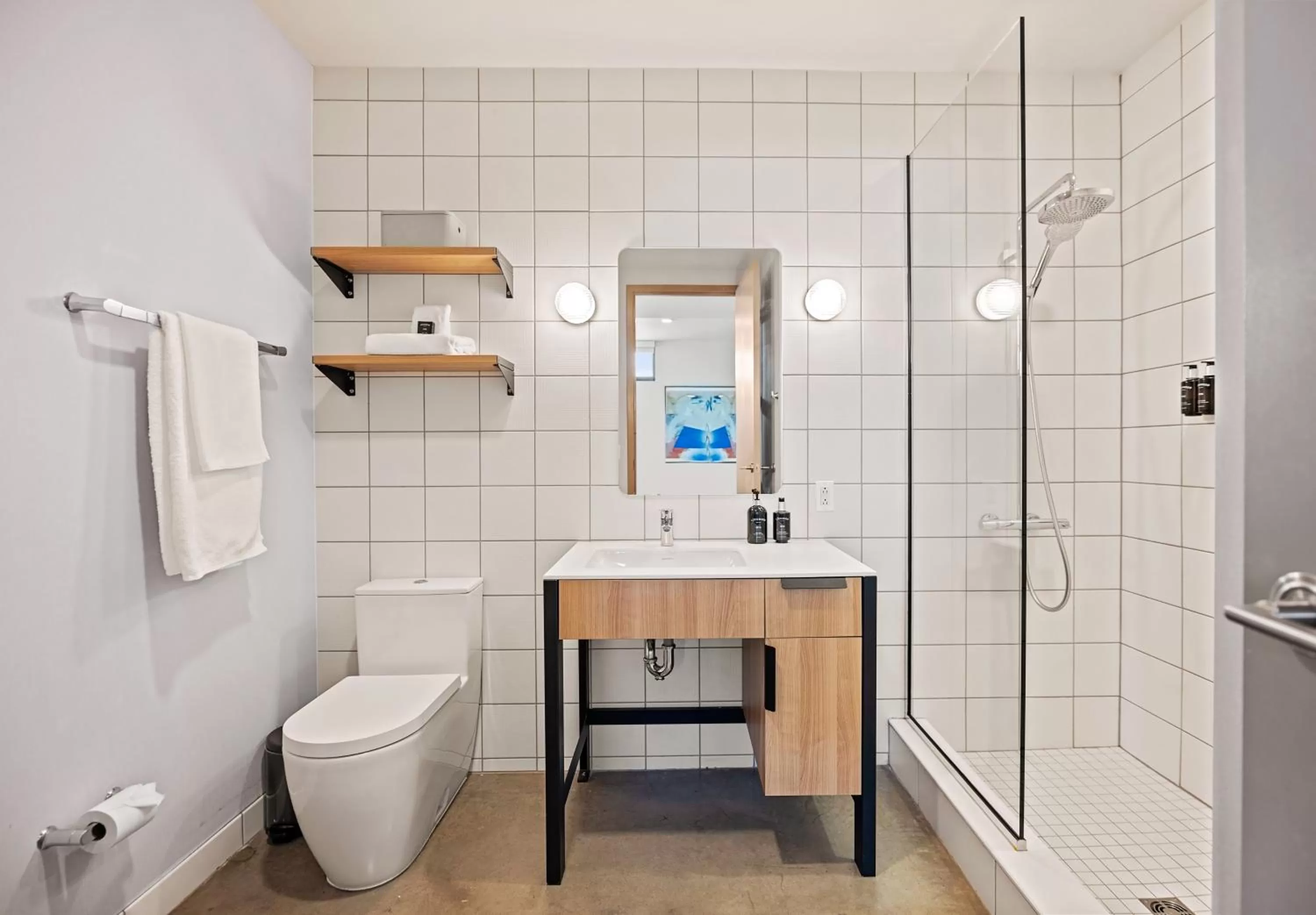 Bathroom in Placemakr Wedgewood-Houston - South Nashville