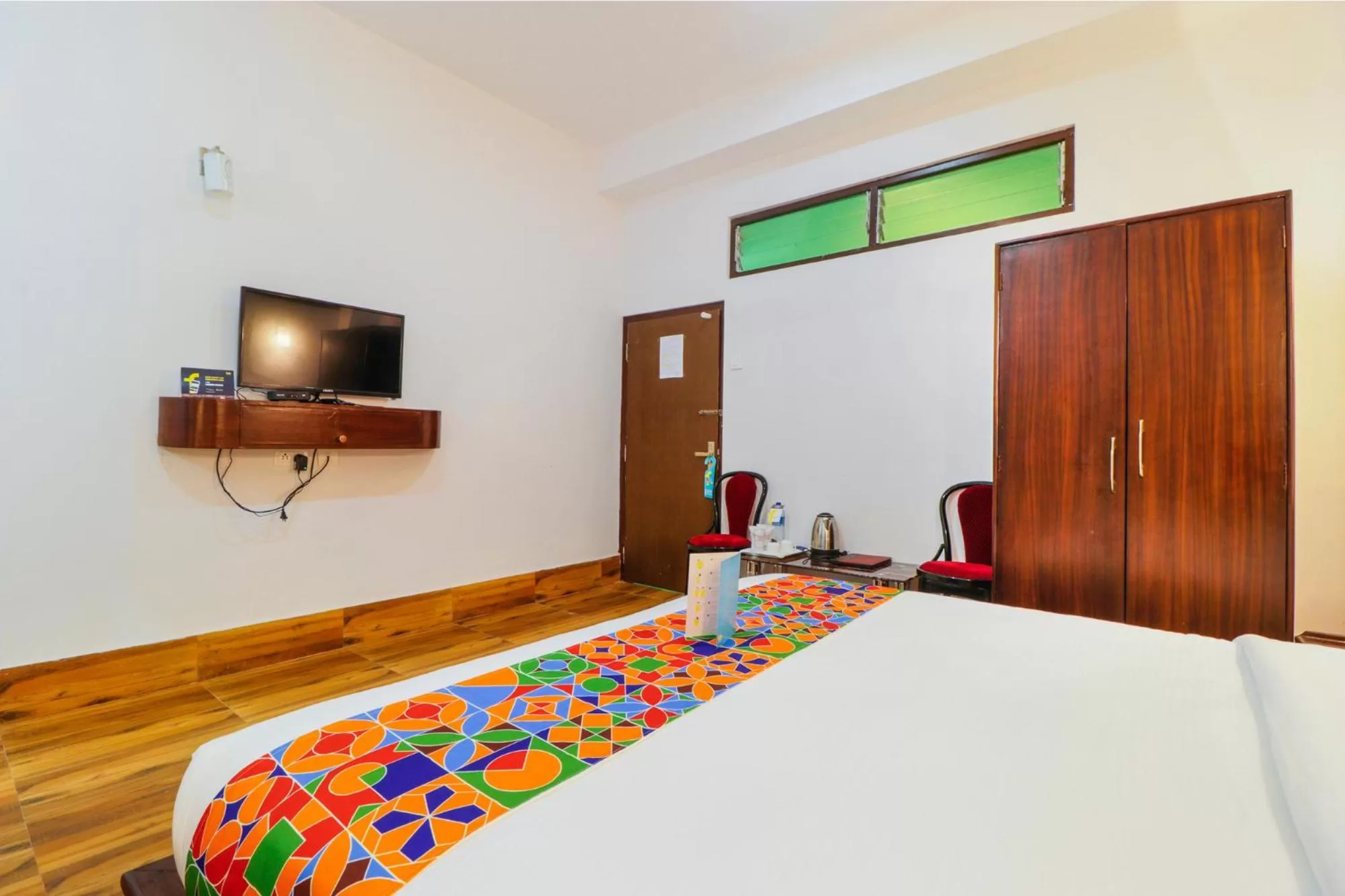 Bedroom, Bed in FabHotel Greenery View Middle Lingding ICAR Road