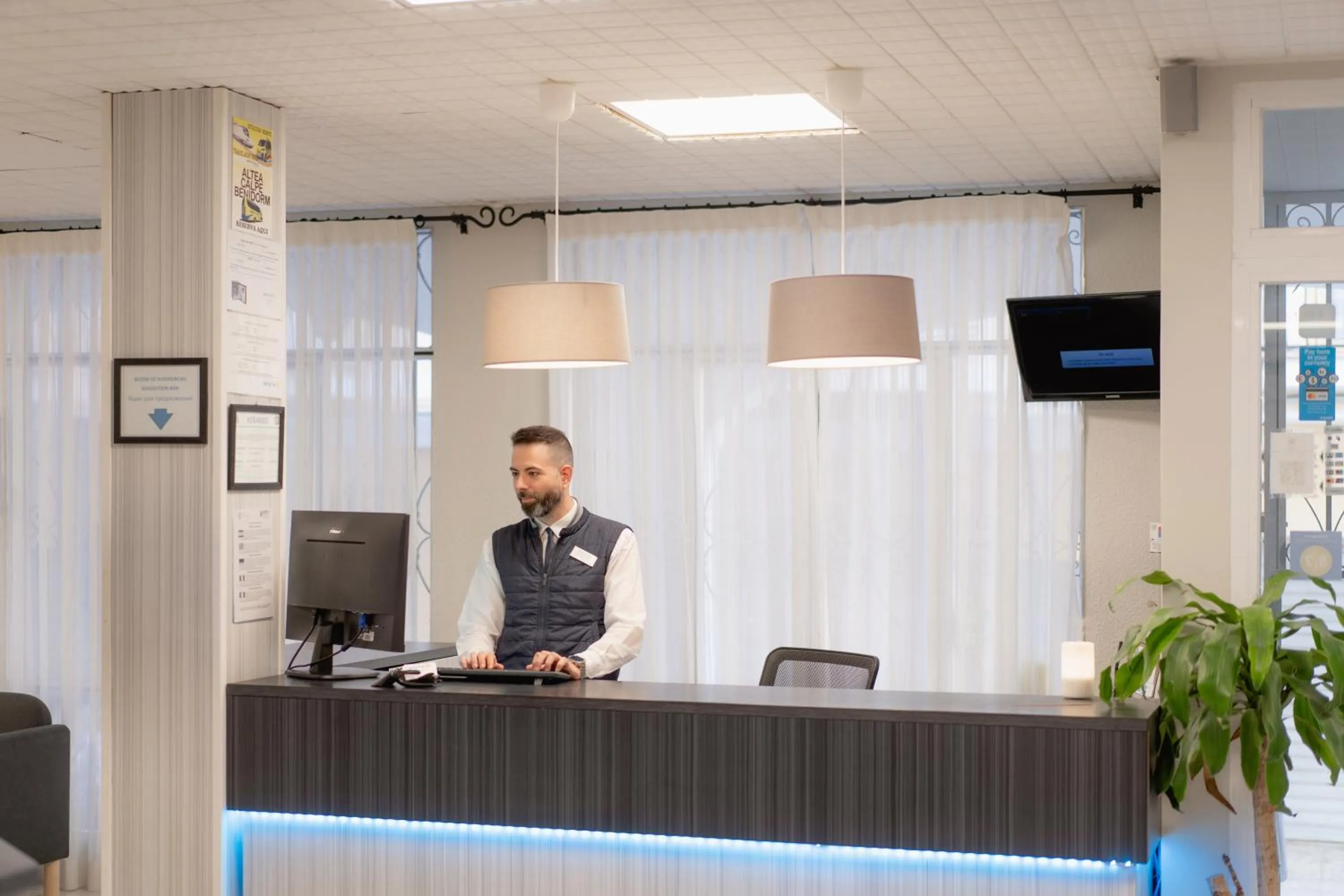 Lobby or reception in Hotel Santa Faz