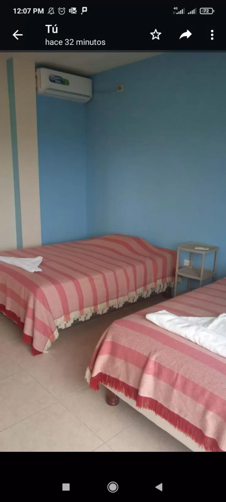 Bed in Hostal Cabañas Don Jorge