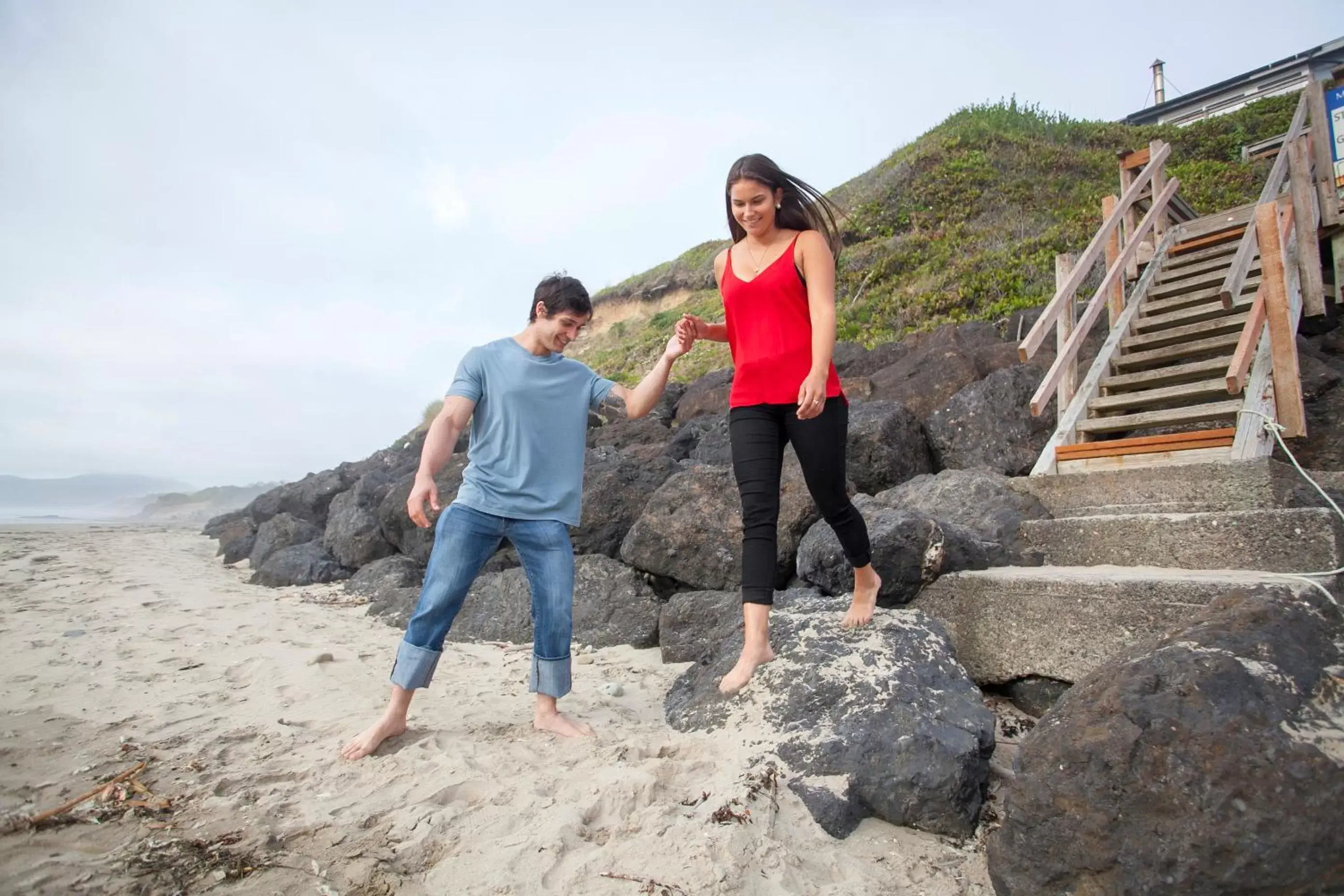 Beach, Family in Moolack Shores Inn