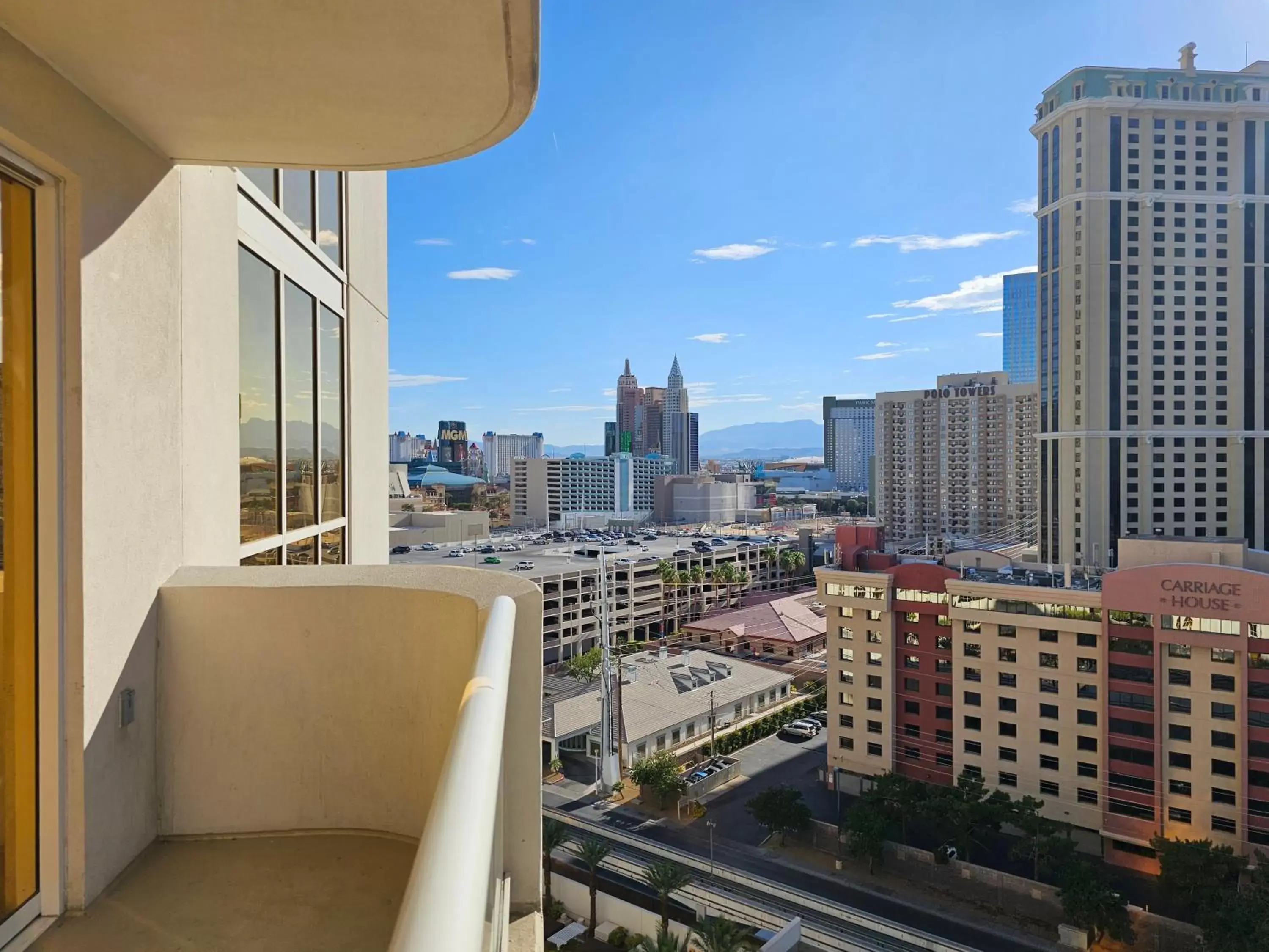 View (from property/room) in MGM Signature Strip view balcony full kitchen - 1 Br suite 2 full bath - F1 track view