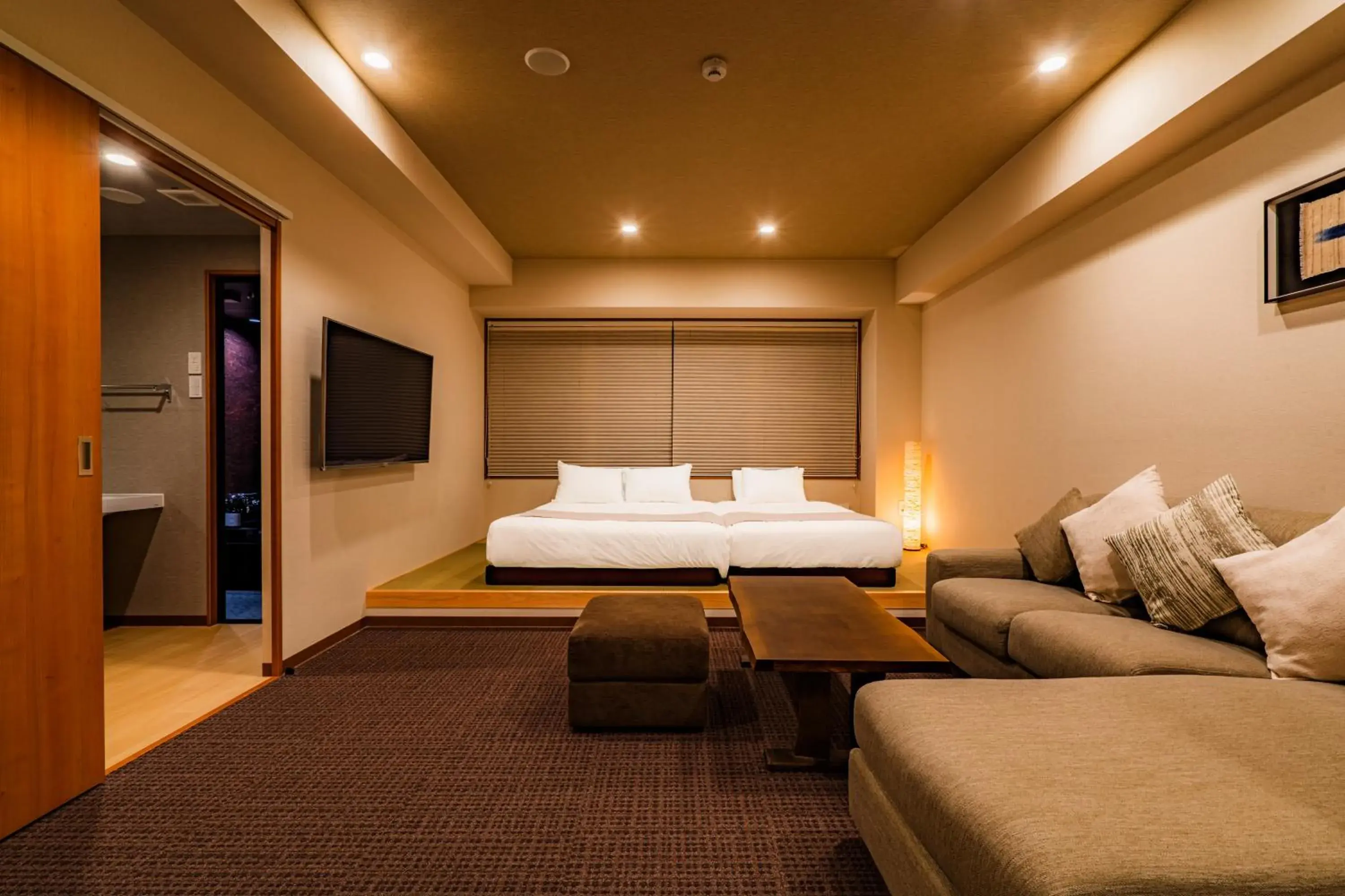 Photo of the whole room, Bed in Randor Residential Hotel Kyoto Suites