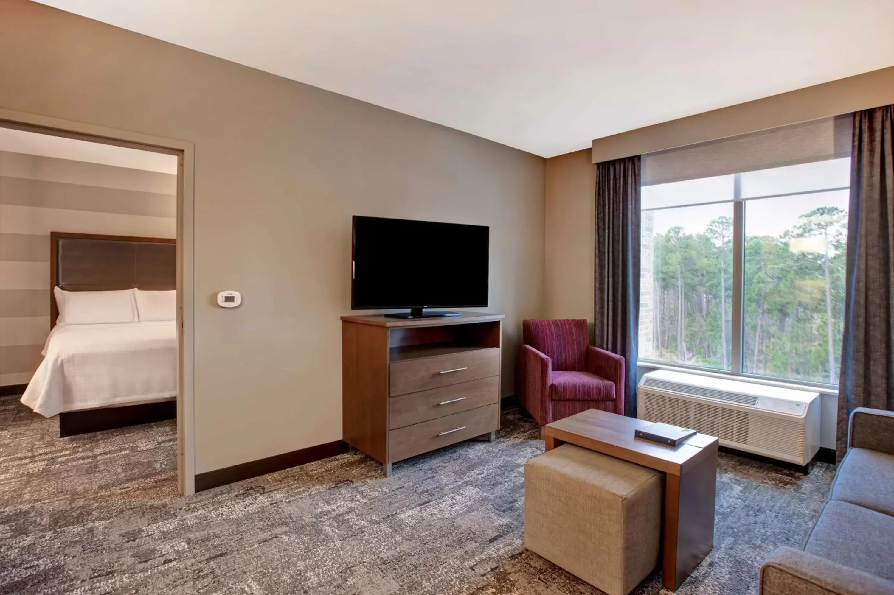 Bedroom, TV/Entertainment Center in Homewood Suites By Hilton Summerville
