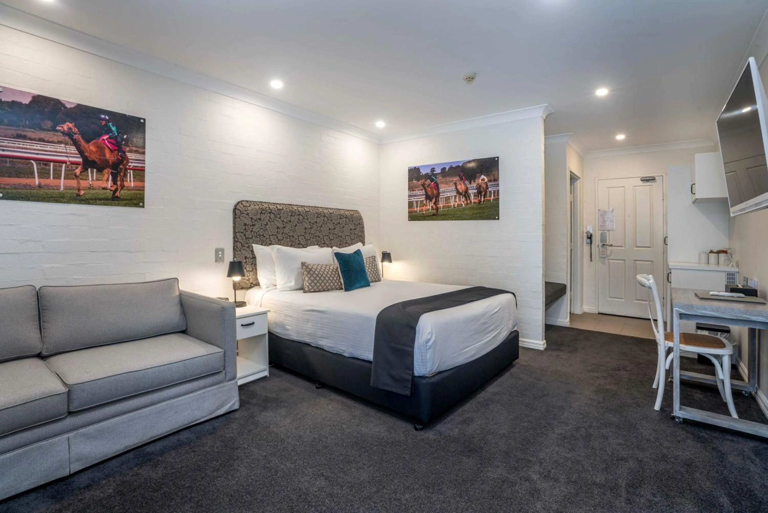 Seating area in Town Square Motel