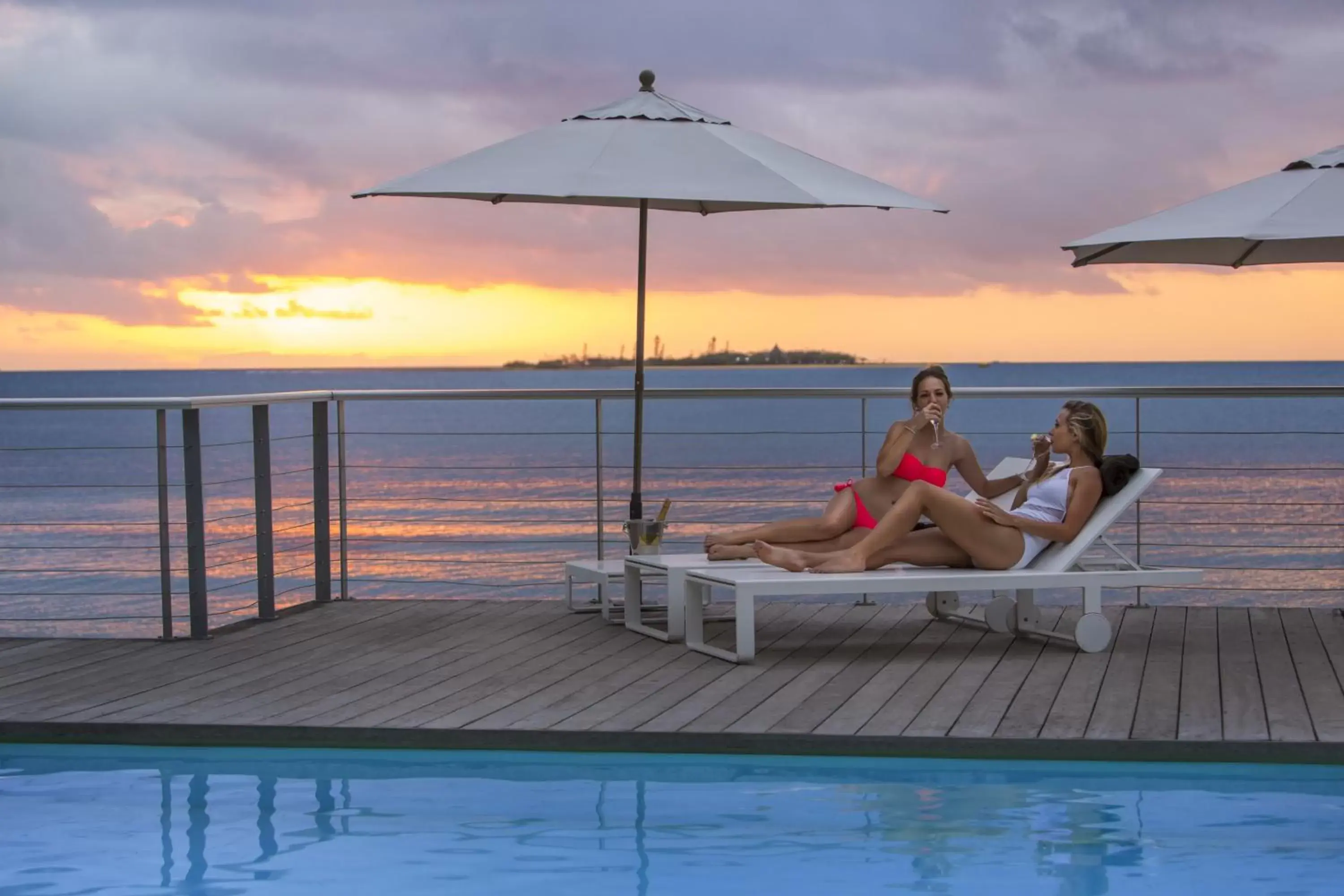 Guests, Swimming Pool in Chateau Royal Beach Resort & Spa, Noumea