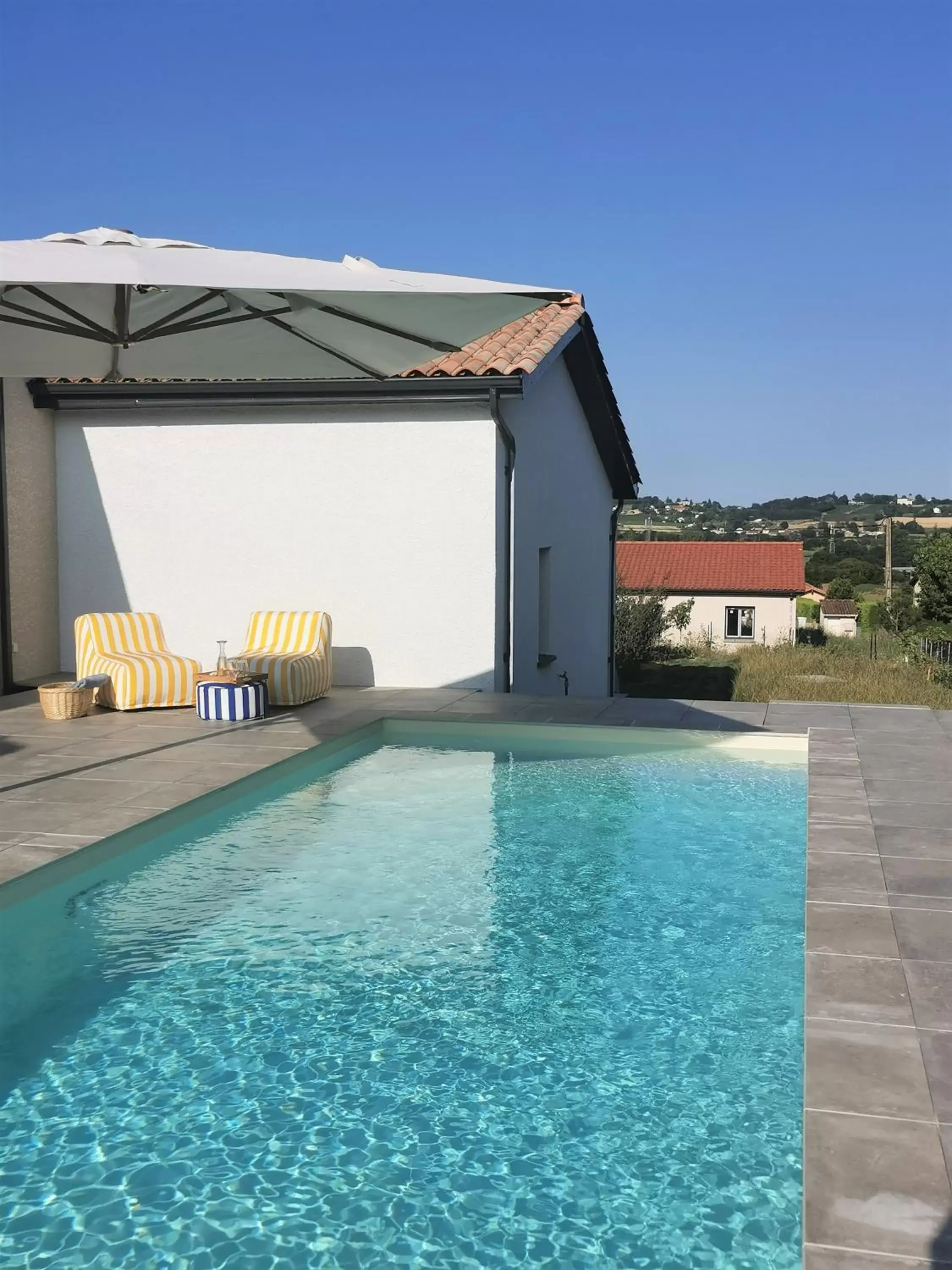 Patio, Swimming Pool in Au Jardin des Deux Roches