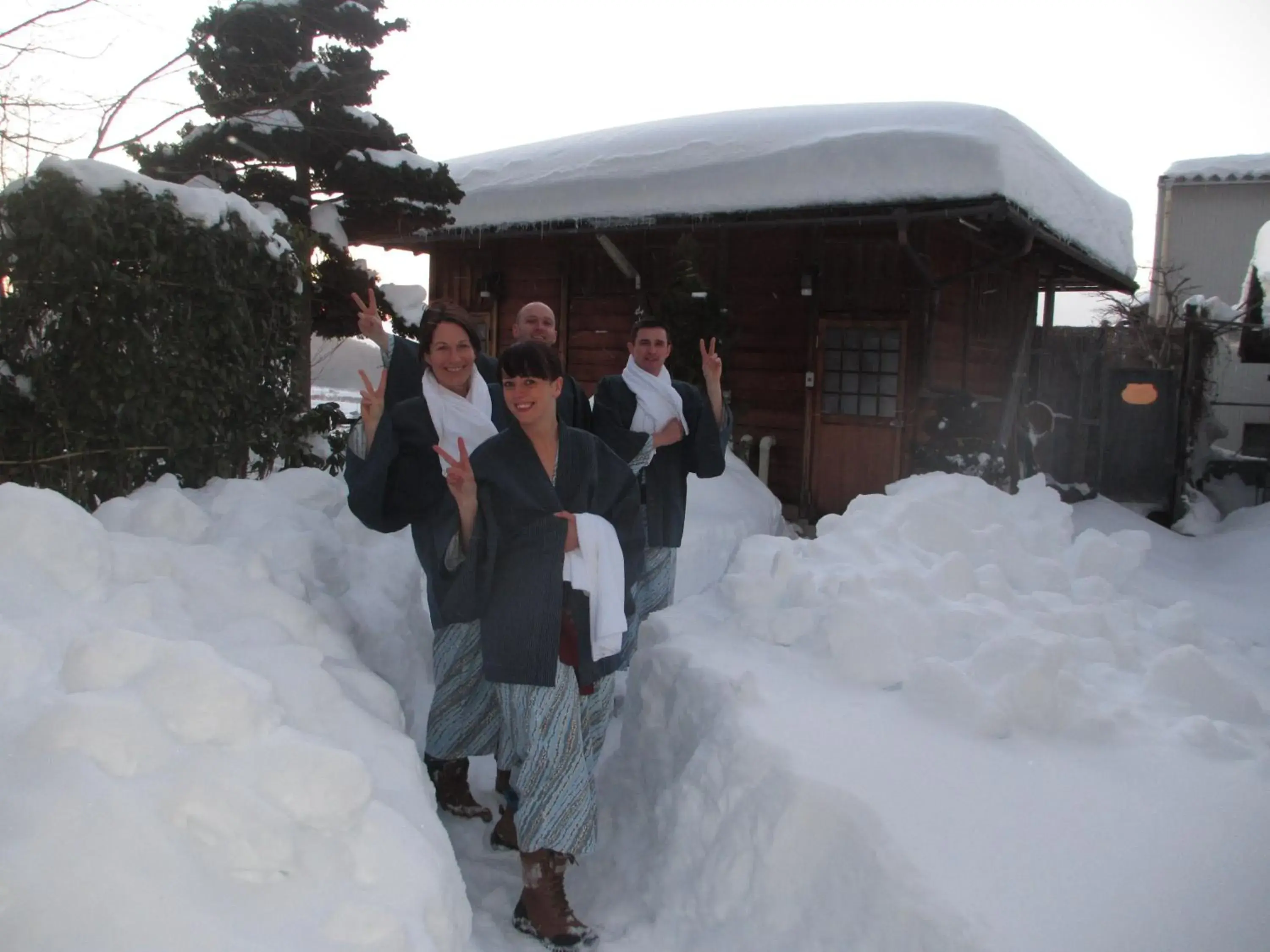 People, Winter in Yudanaka Onsen Shimaya