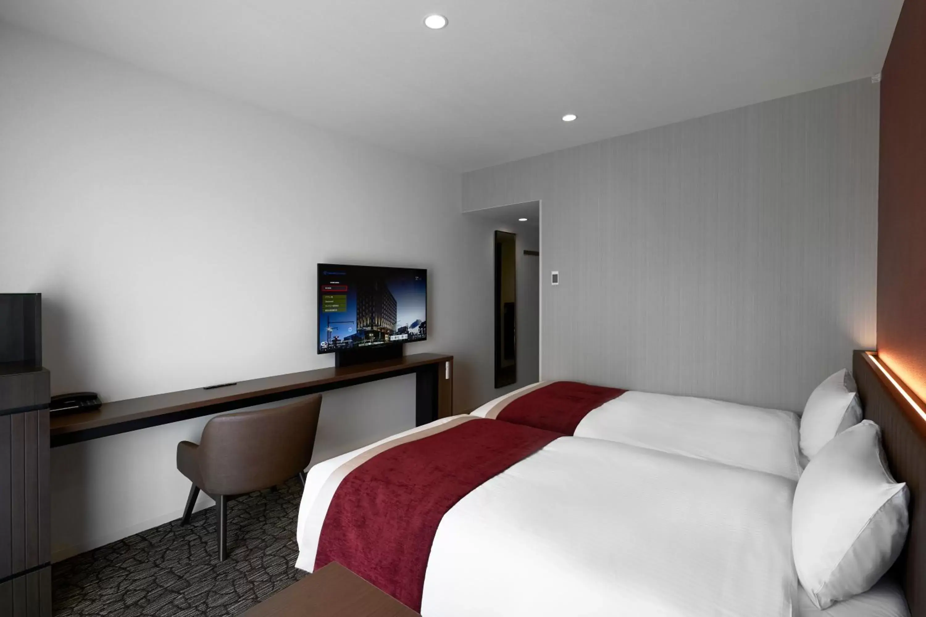 Photo of the whole room, Bed in Daiwa Roynet Hotel Morioka Ekimae