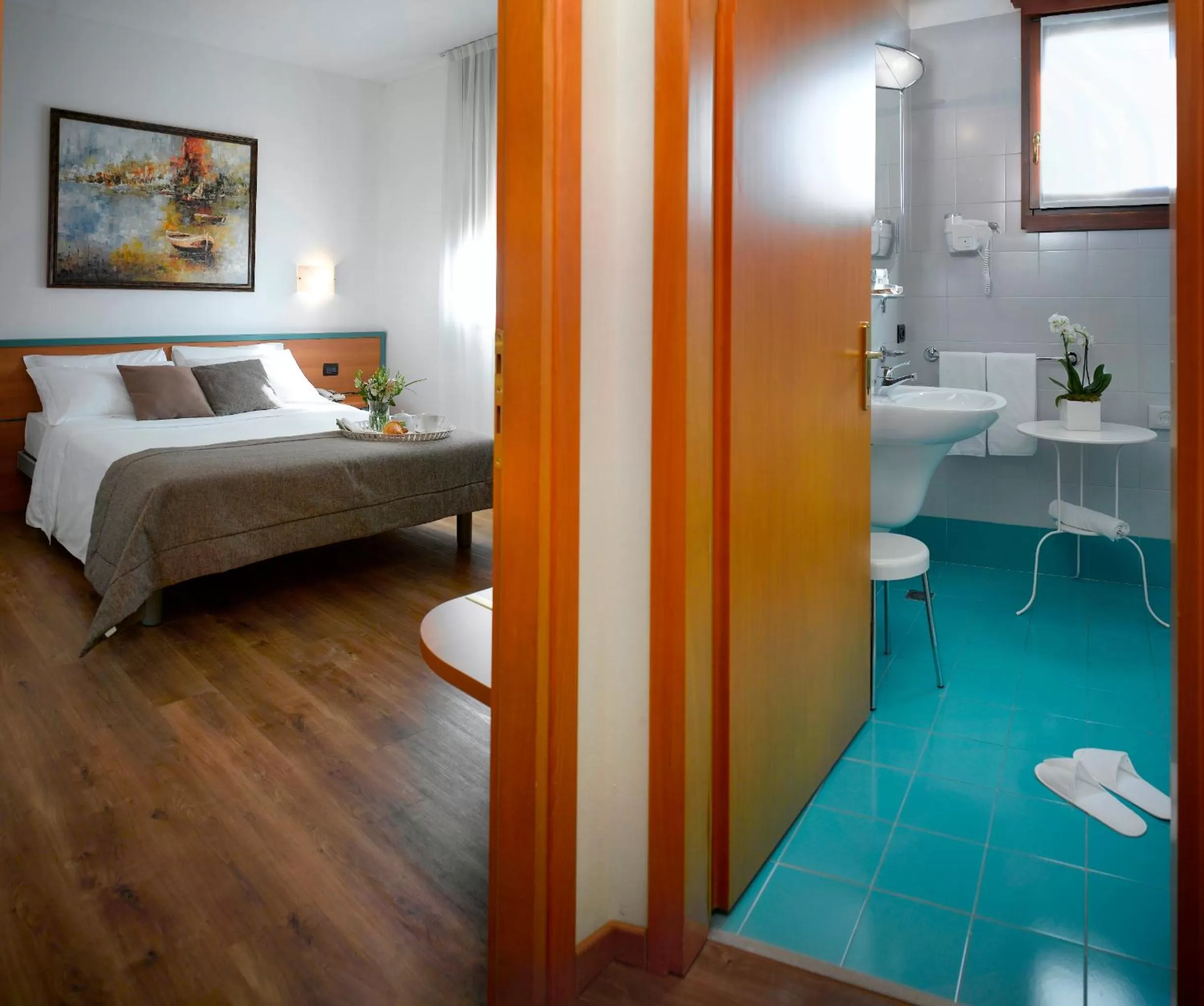 Decorative detail, Bed in B&B HOTEL Eurorest Conegliano