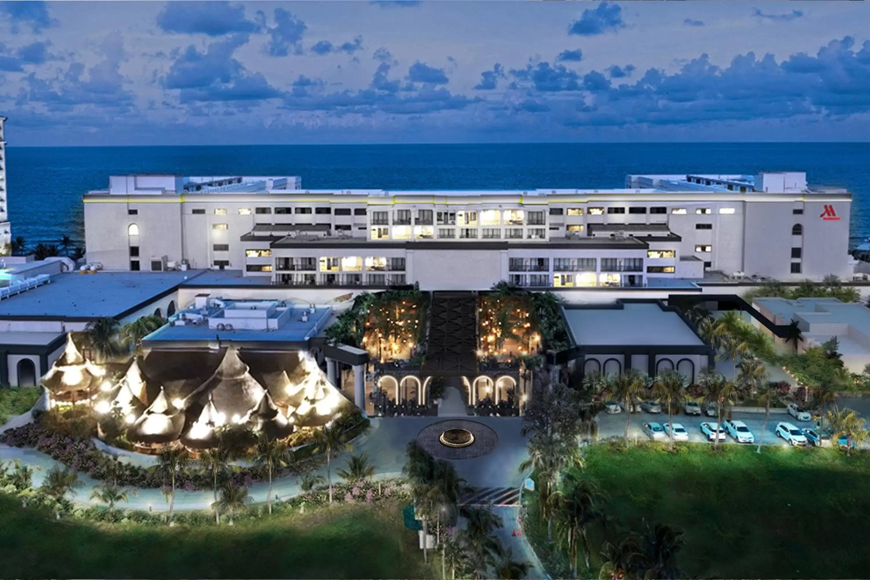Property building, Bird's-eye View in Marriott Cancun, An All-Inclusive Resort