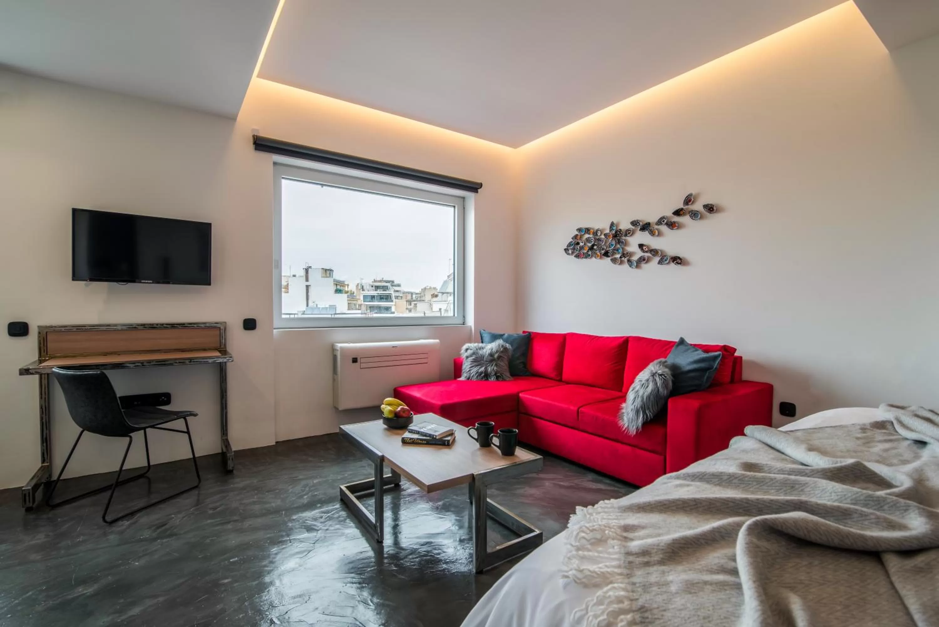 Living room in AthinA STREETAPARTMENTS