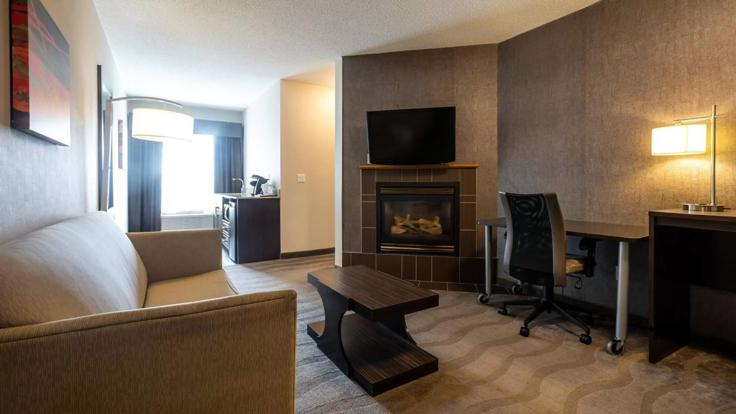 Photo of the whole room, Seating Area in Holiday Inn Express Hotel & Suites - Edmonton International Airport, an IHG Hotel