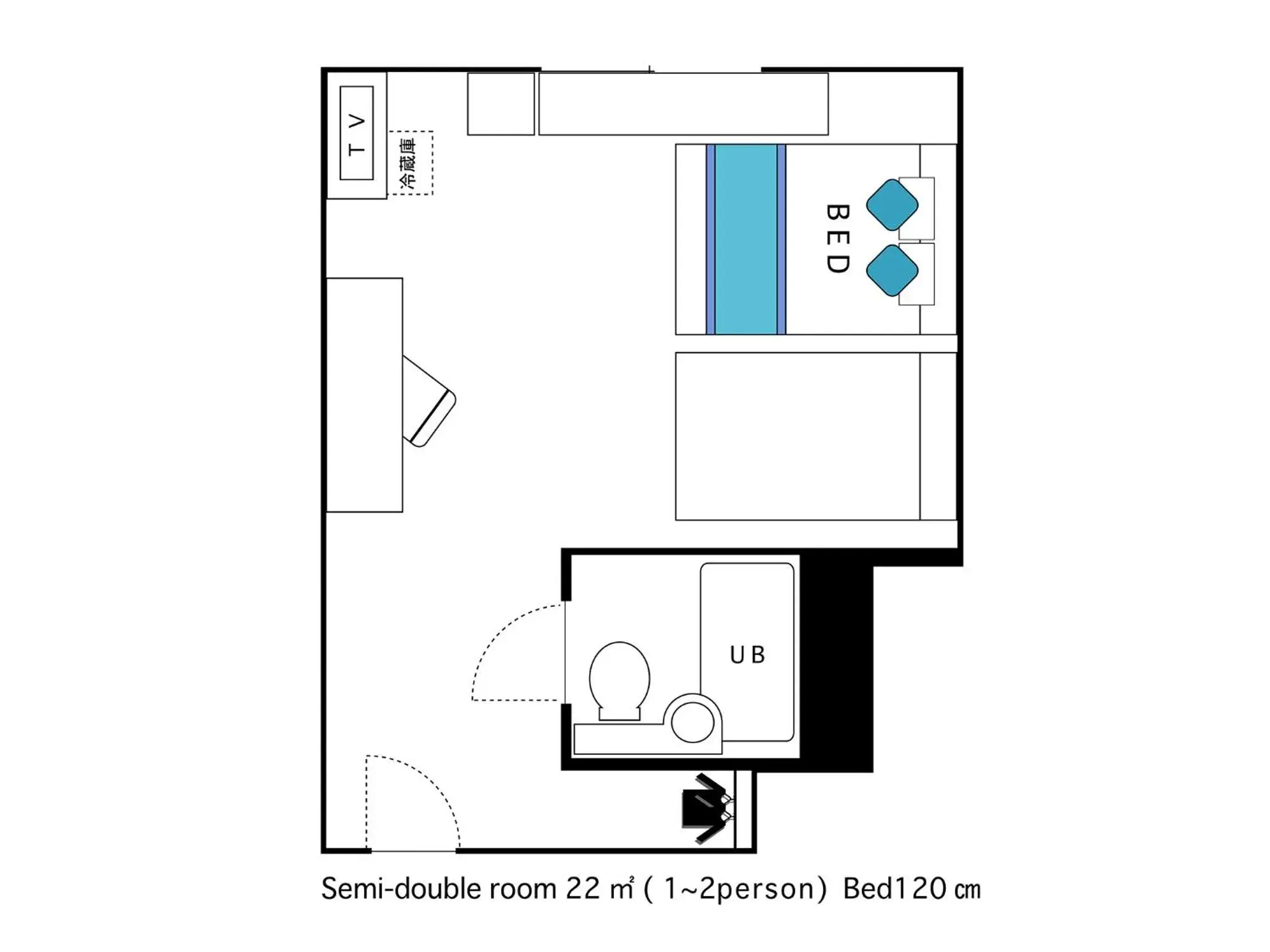 Double Room with Small Double Bed - Non-Smoking in Hotel AreaOne Sakaiminato Marina