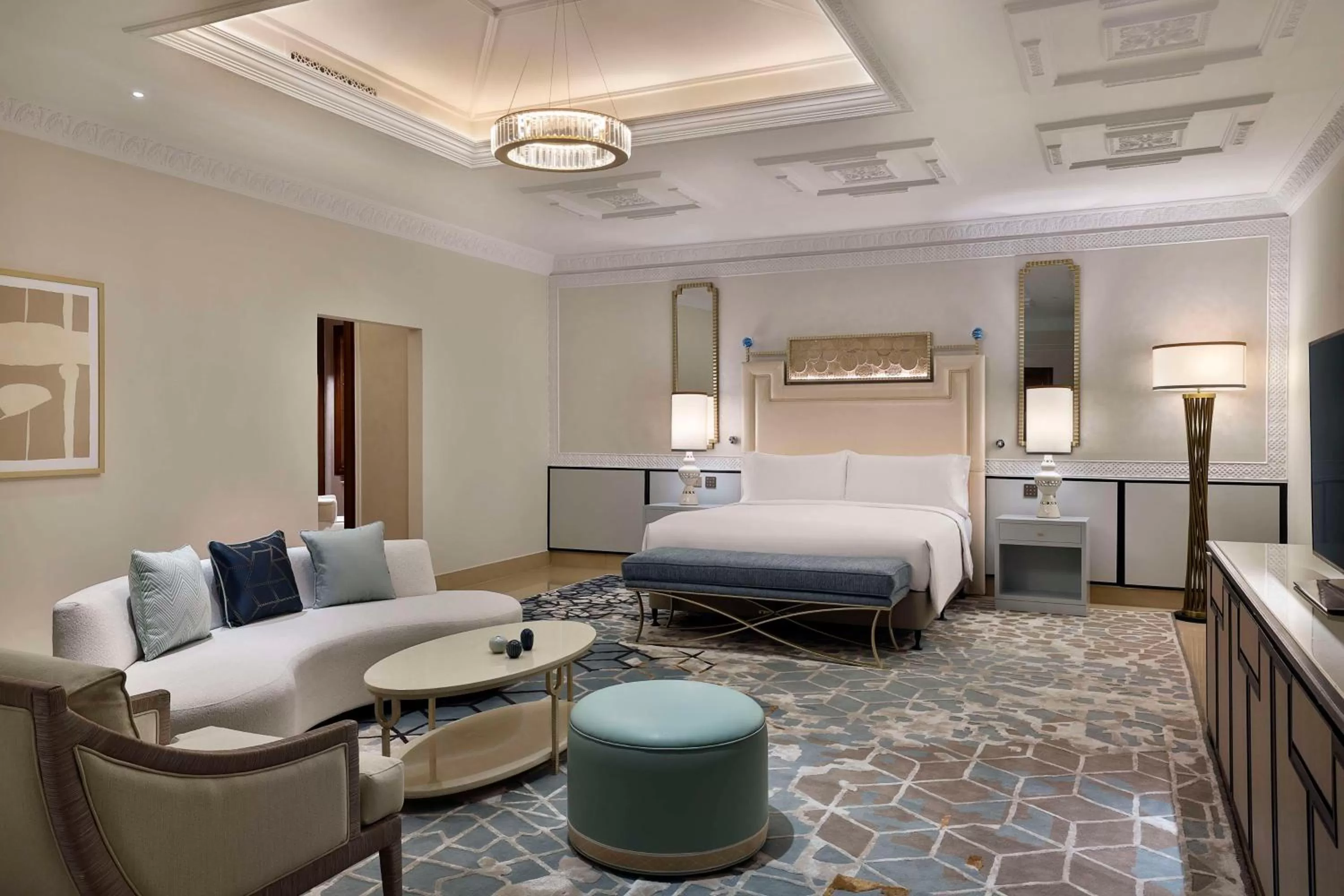 Living room, Bed in Waldorf Astoria Ras Al Khaimah