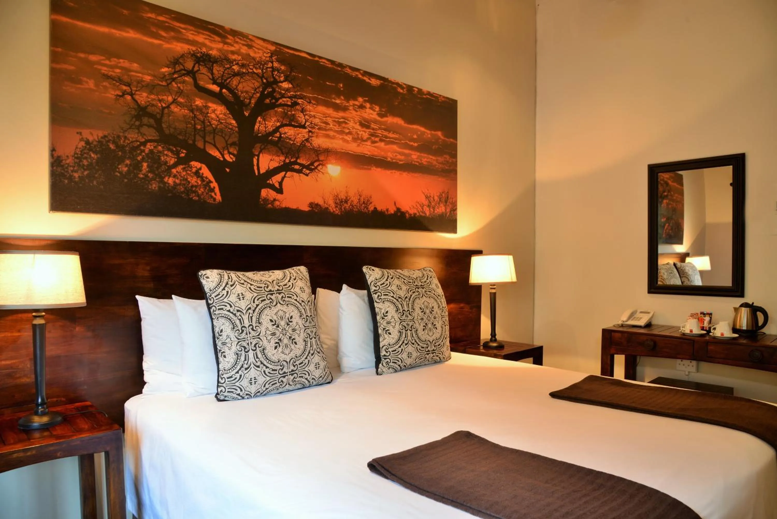 Bed in Bushveld Terrace Safari Hotel, Lodge & Spa