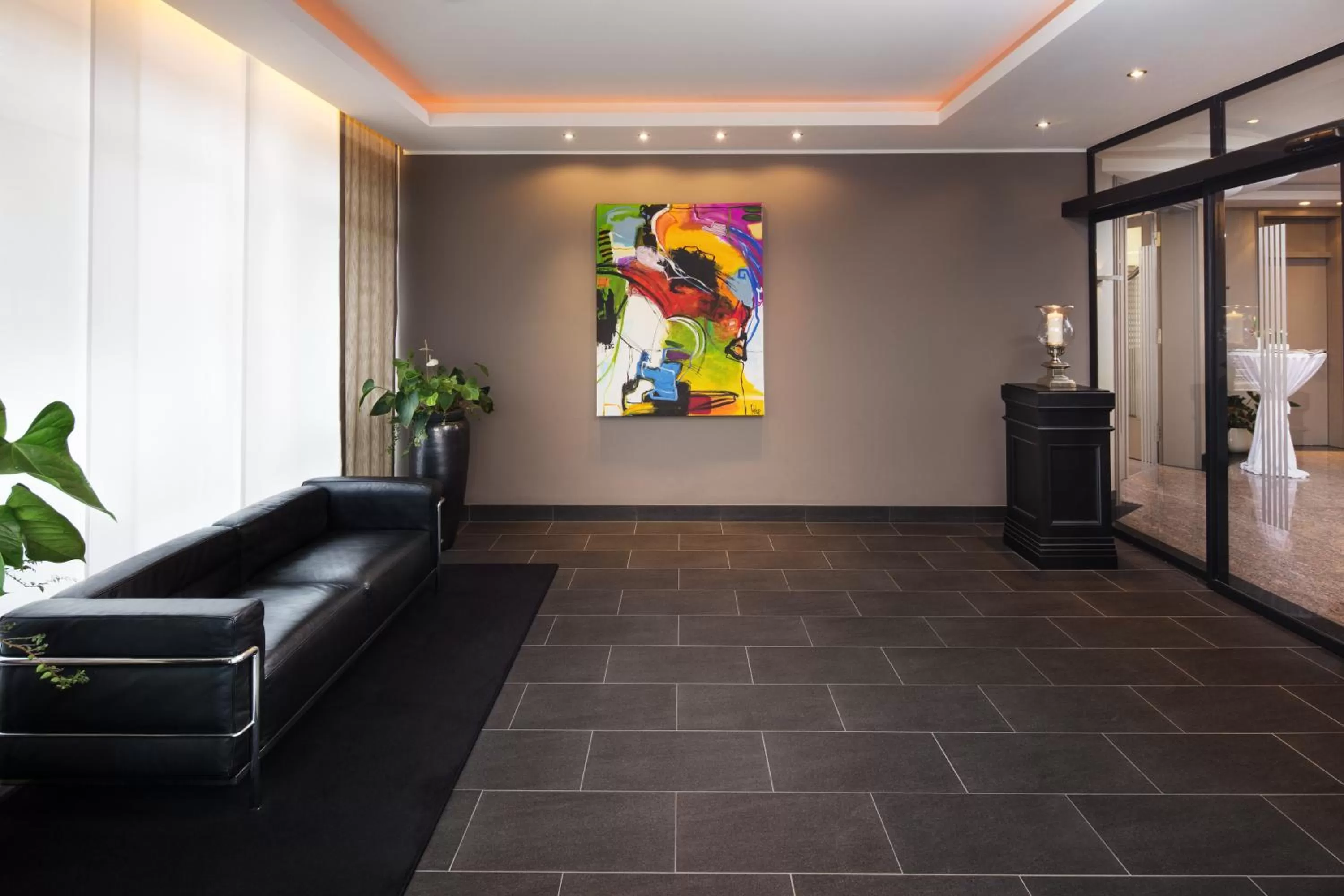 Seating area in Hotel Plaza