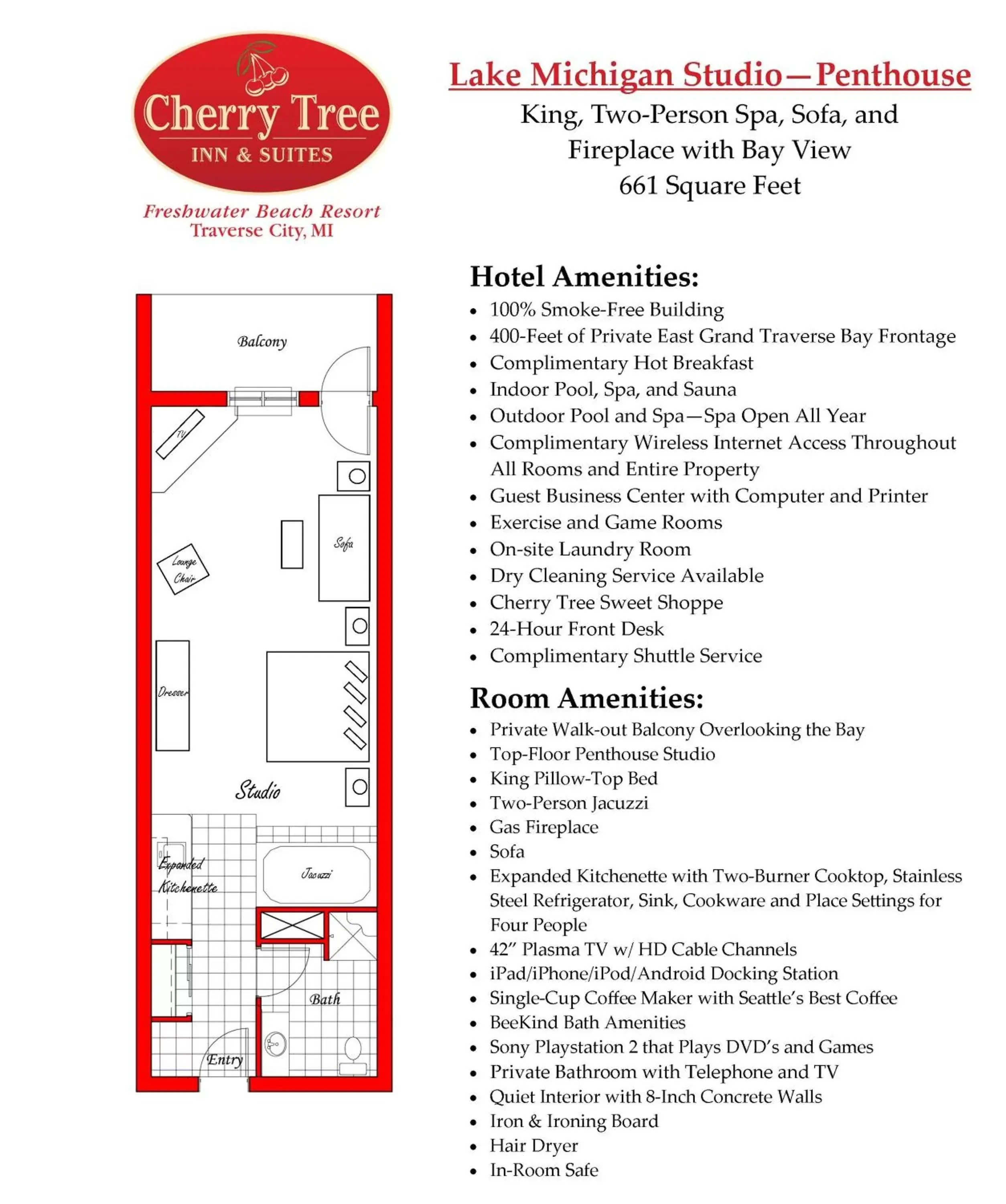 Photo of the whole room, Floor Plan in Cherry Tree Inn & Suites