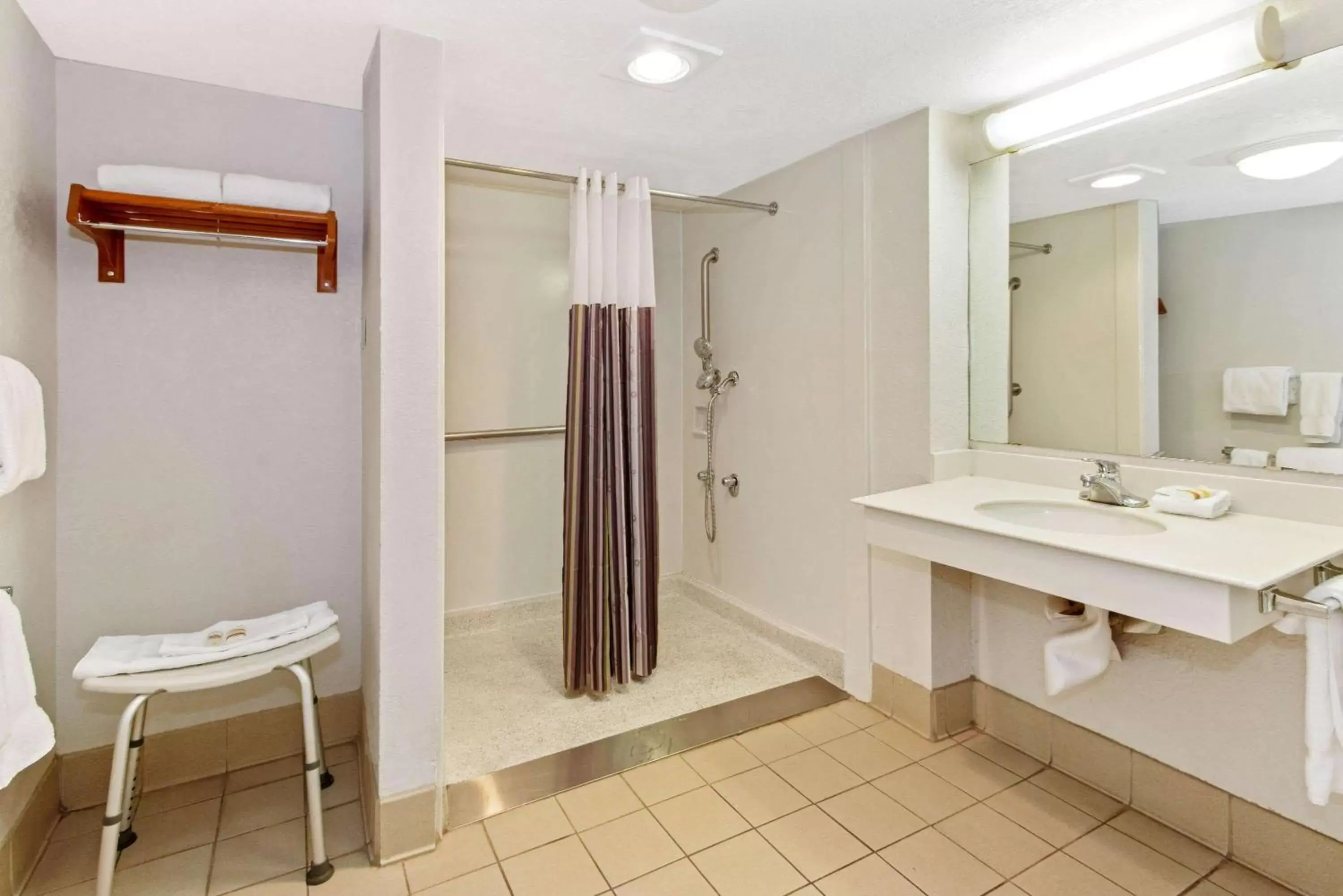 Shower, Bathroom in La Quinta Inn by Wyndham Santa Fe