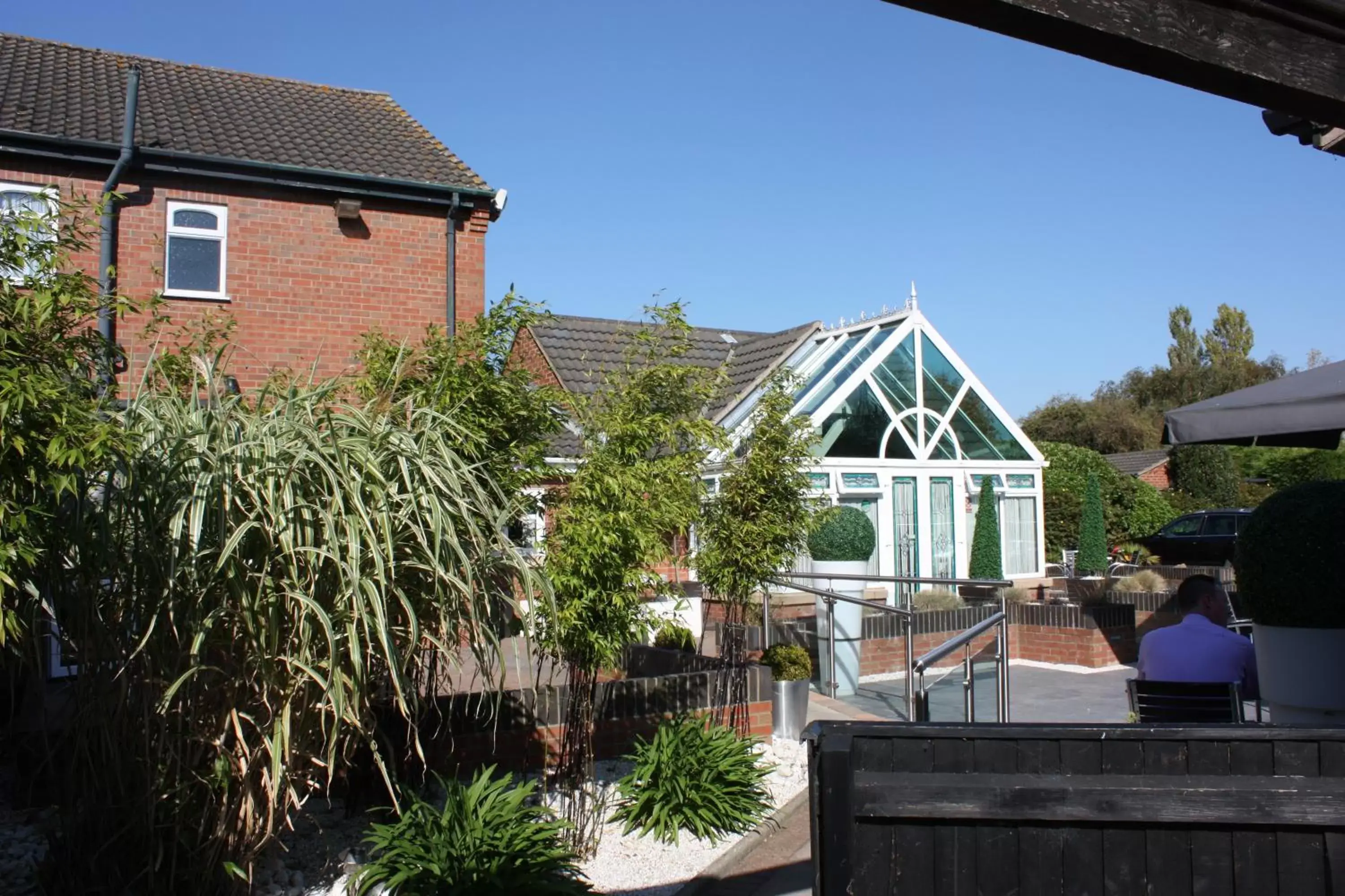 Patio, Property Building in Brackenborough Hotel