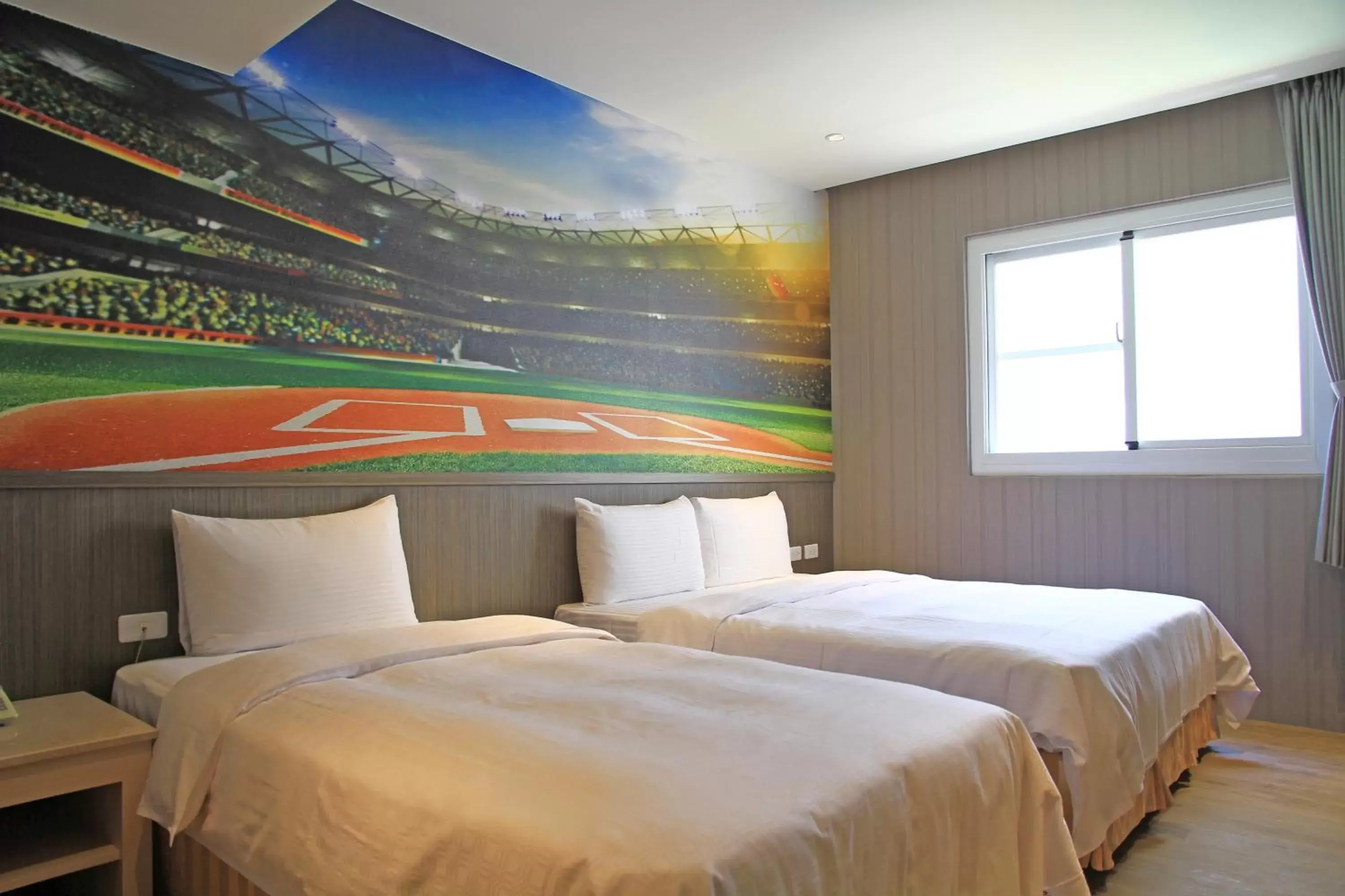 Bed in La Hotel-Baseball Theme Hall