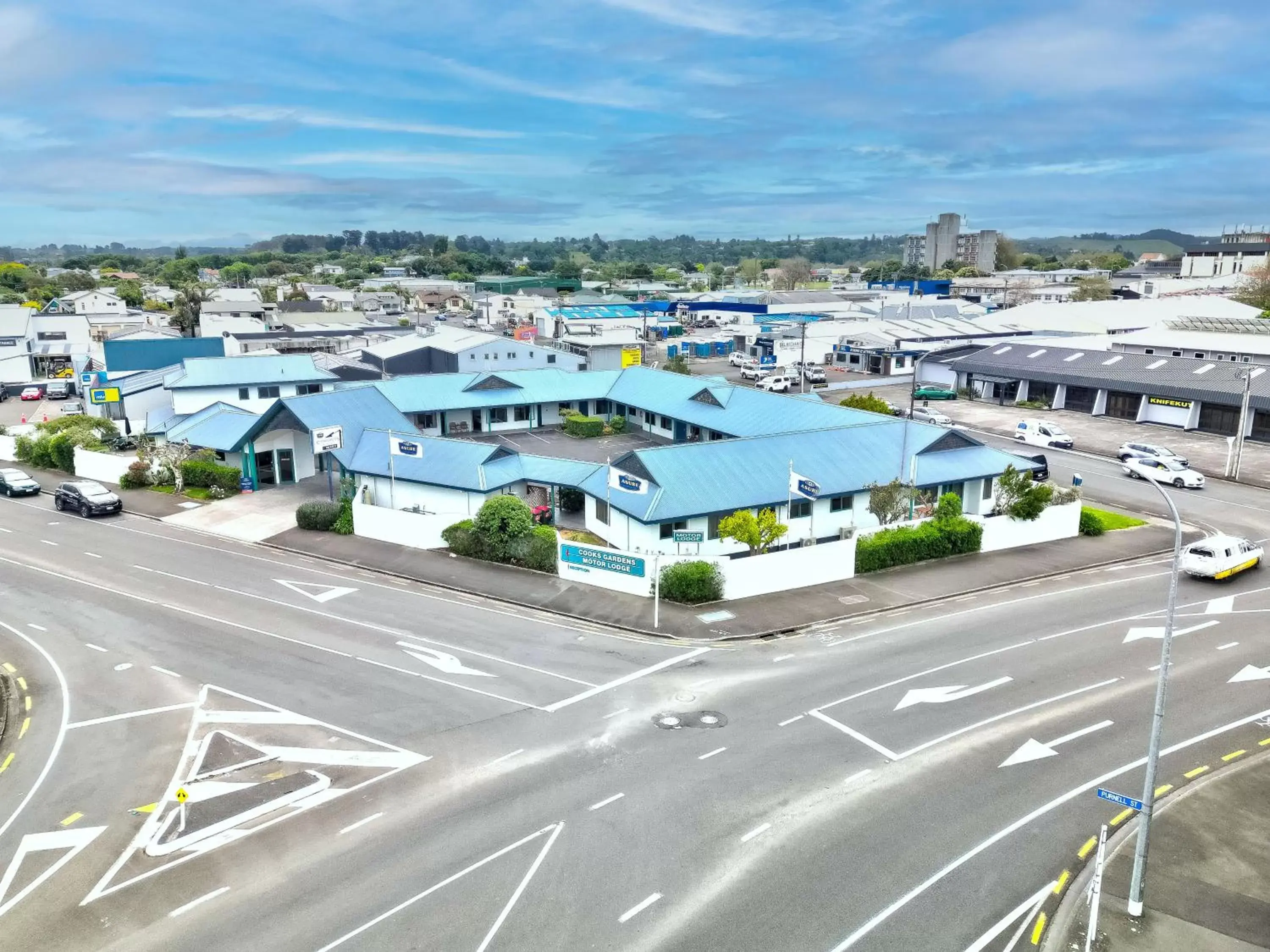 Property building, Bird's-eye View in ASURE Cooks Gardens Motor Lodge