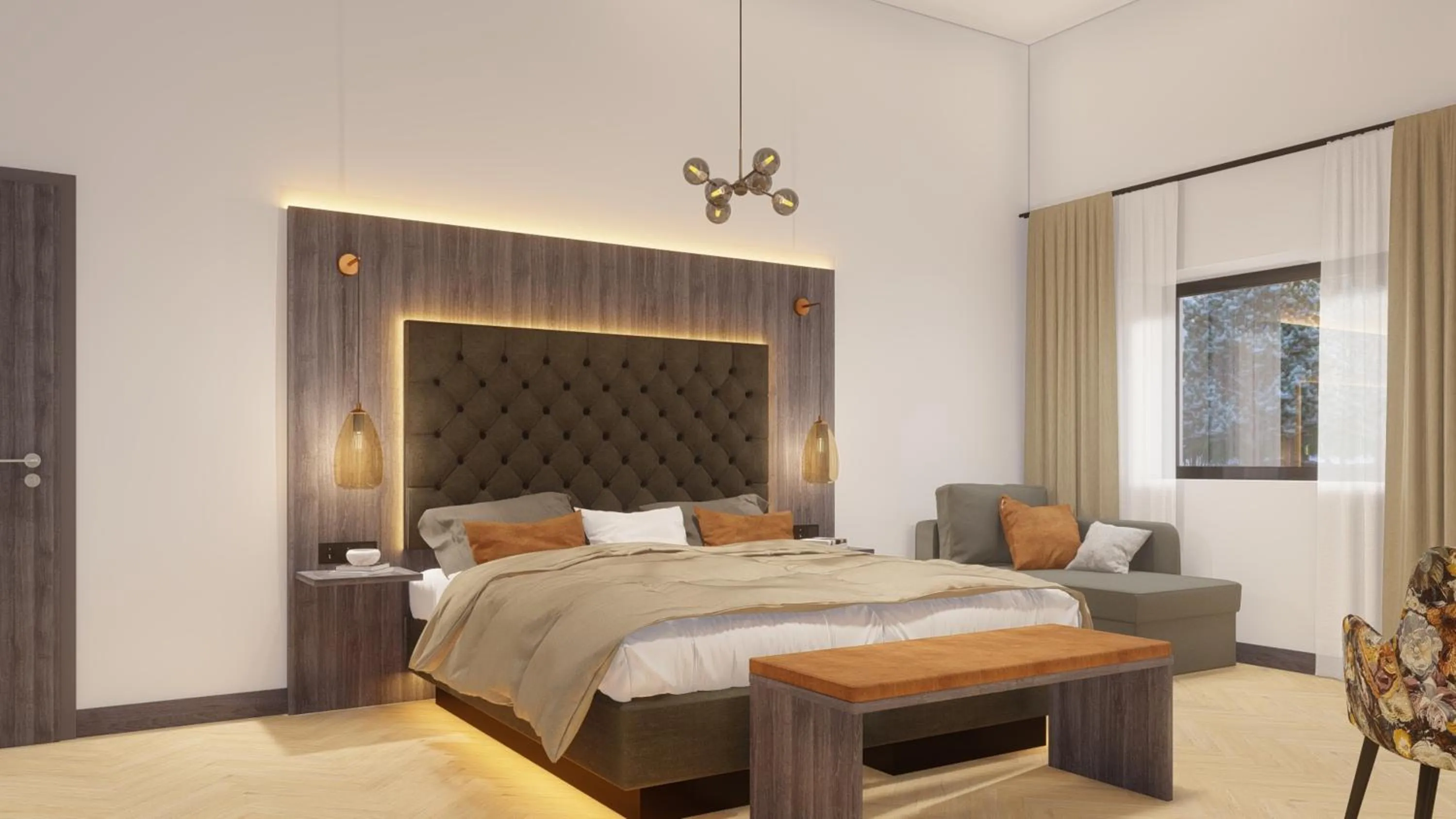 Bed in Hotel Pension Residenz