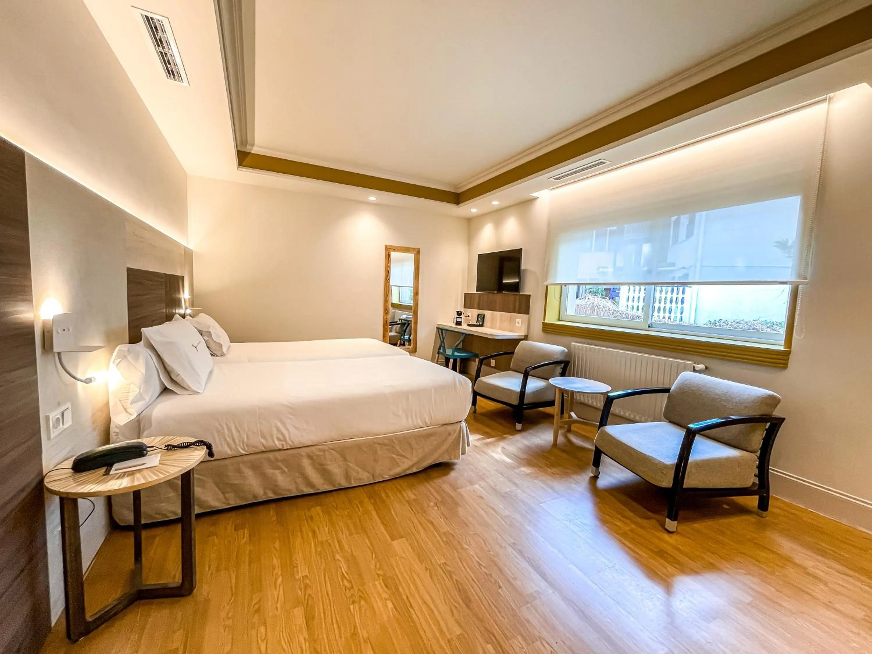 Bed in Hotel Rio Bidasoa