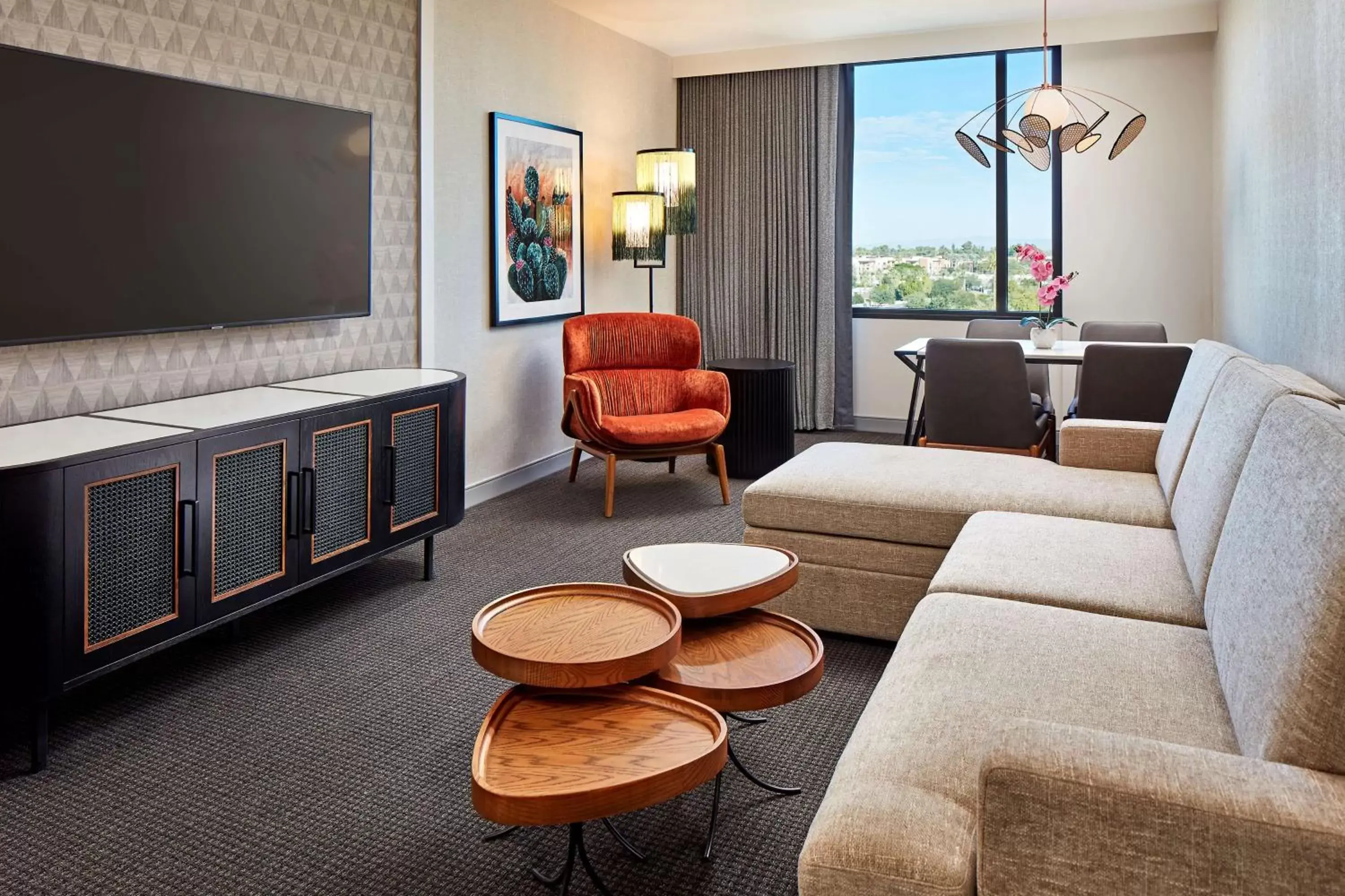 Living room, Seating Area in Senna House Hotel Scottsdale, Curio Collection By Hilton