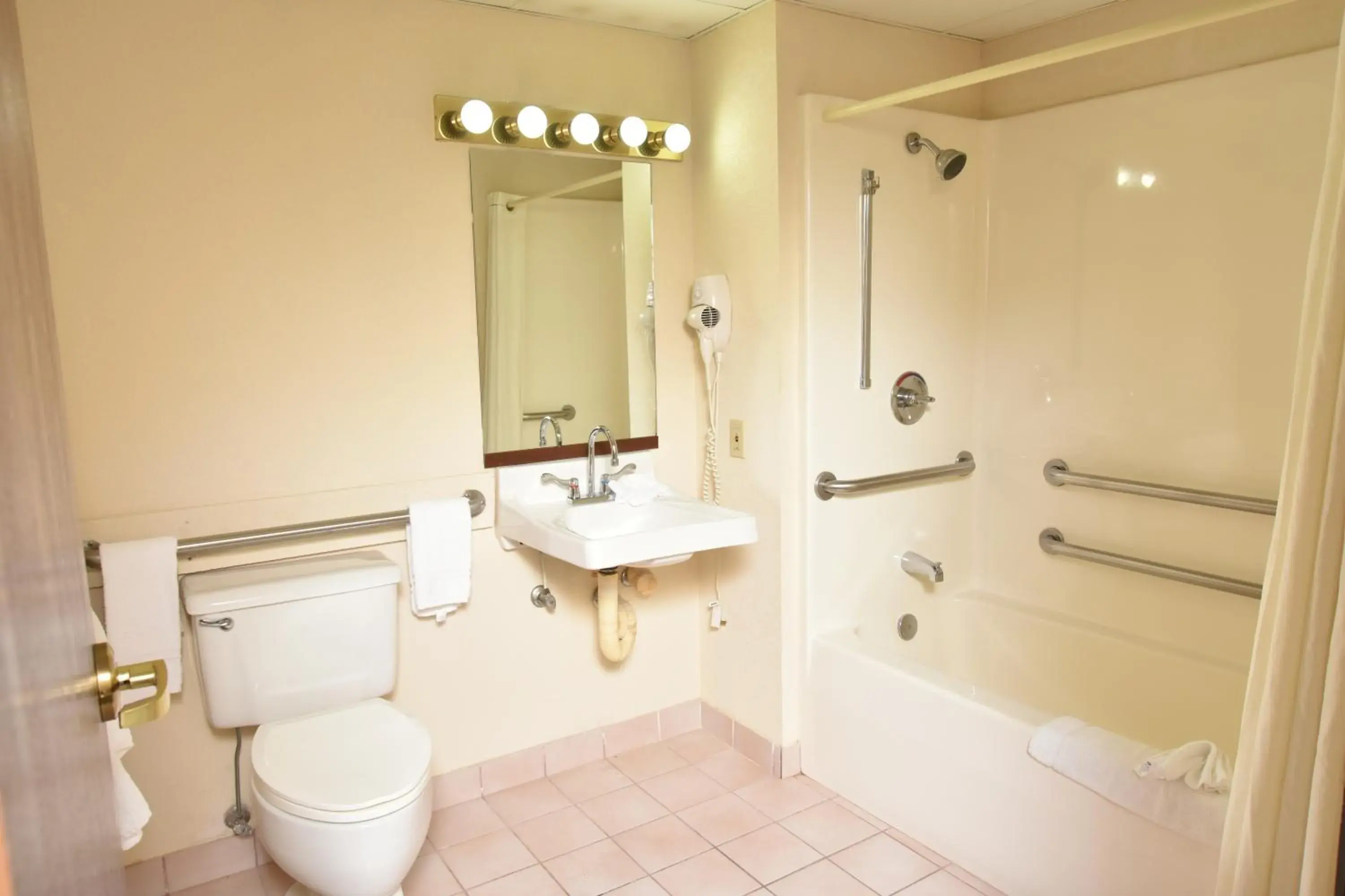 Facility for disabled guests, Bathroom in Super 8 by Wyndham Springfield-Battlefield