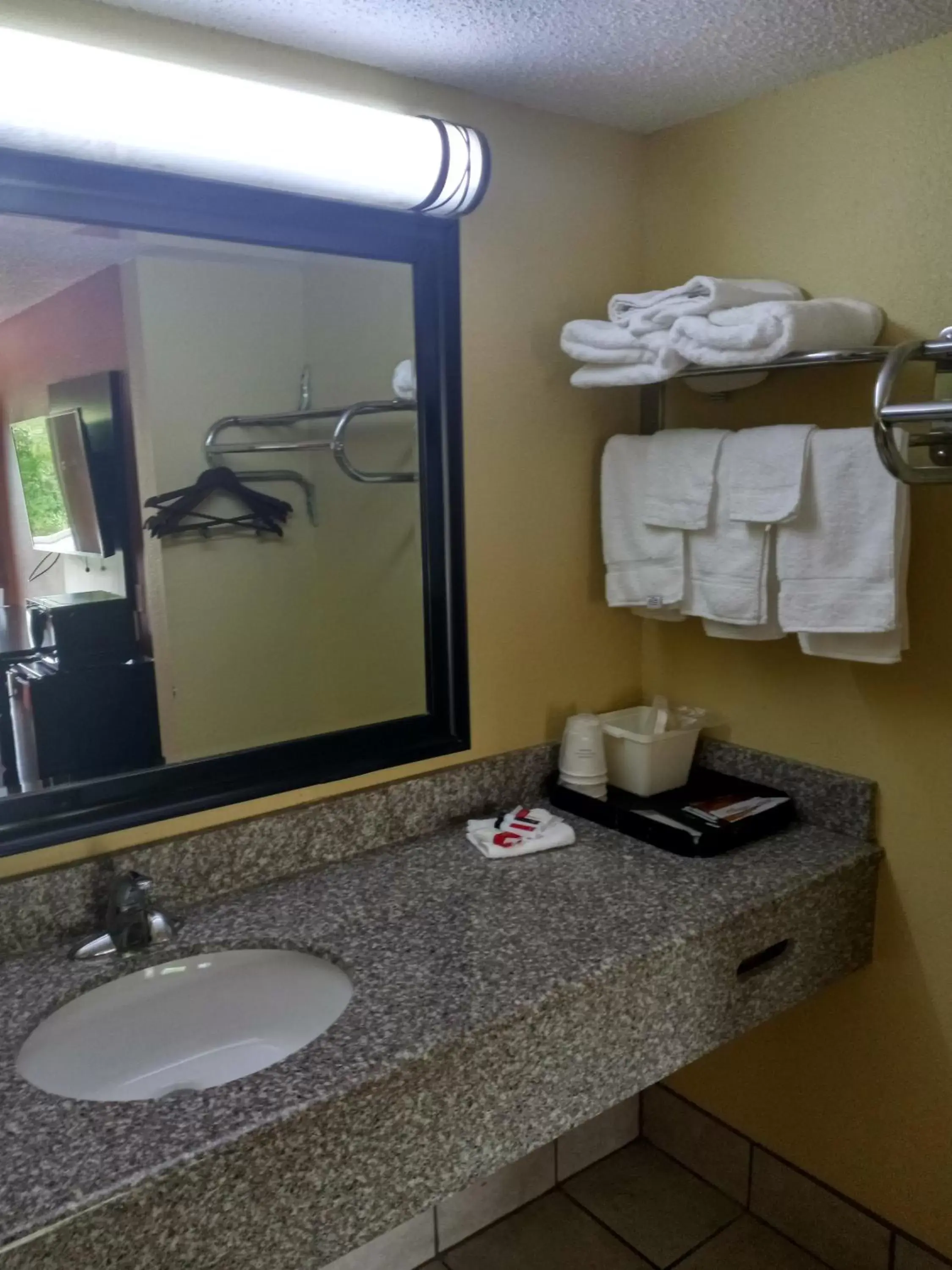 Bathroom in Super 8 by Wyndham Tulsa