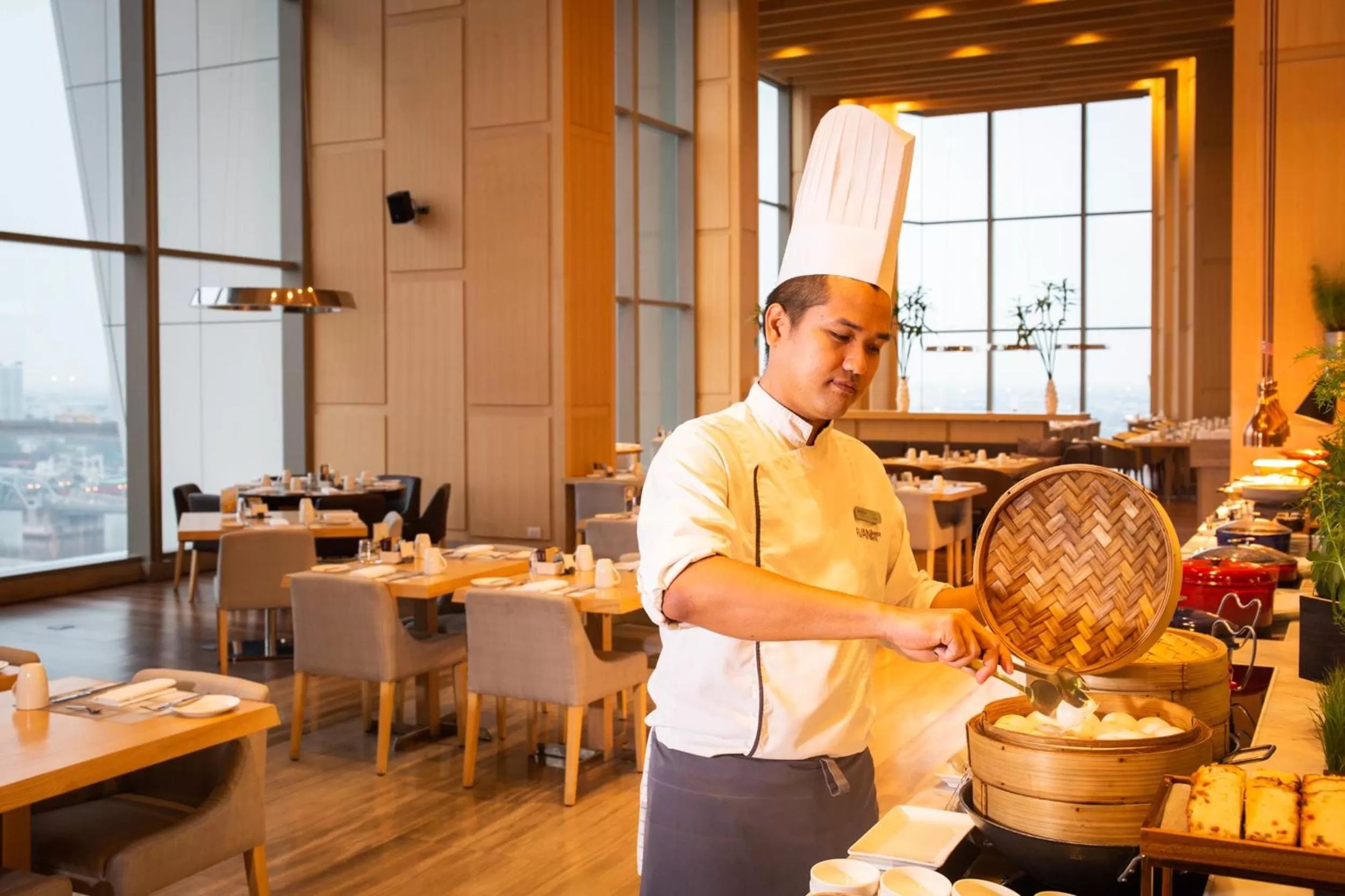 Buffet breakfast in Avani Plus Riverside Bangkok Hotel