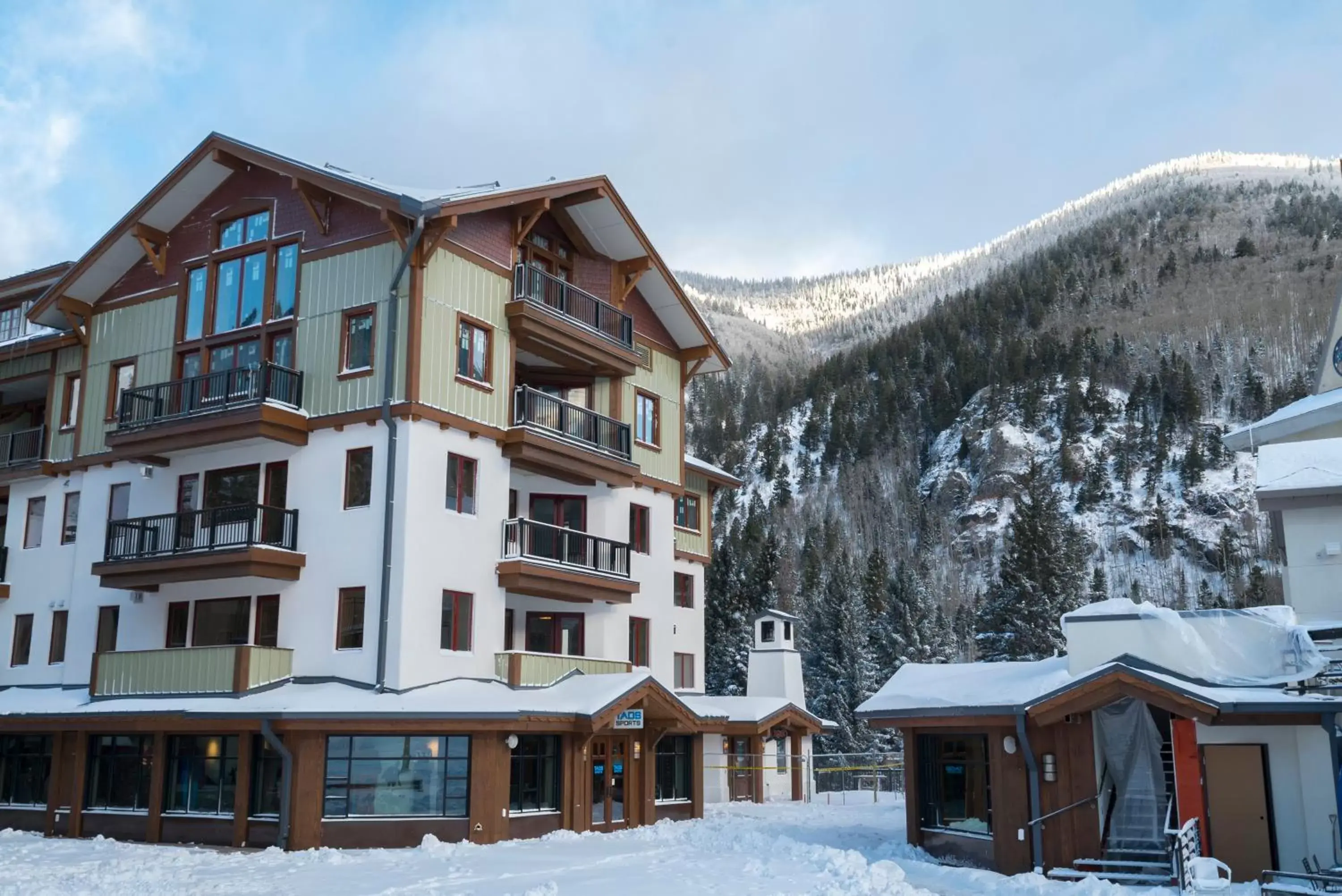 Property building, Winter in The Blake at Taos Ski Valley