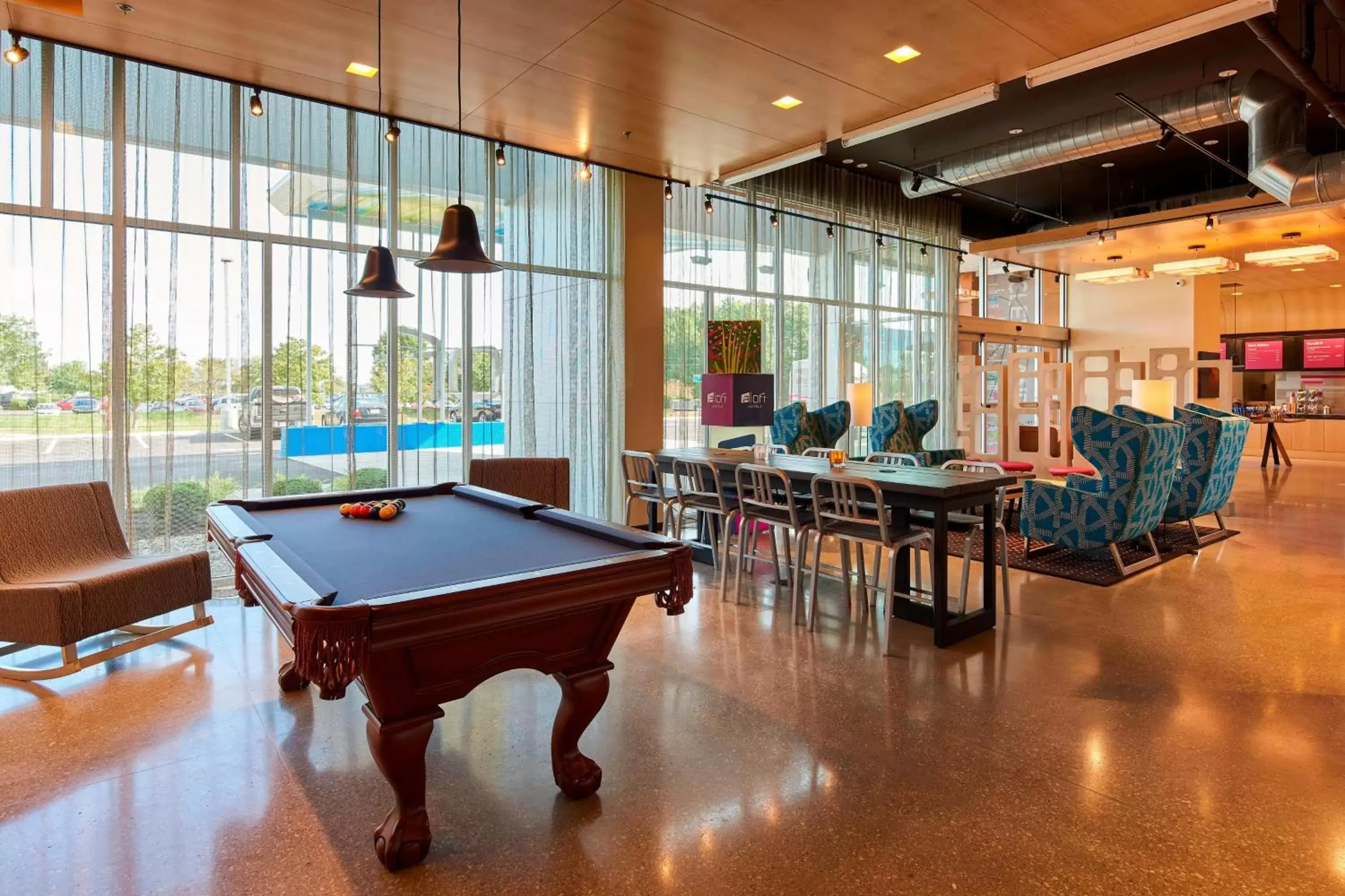 Swimming pool, Billiards in Aloft Cleveland Airport