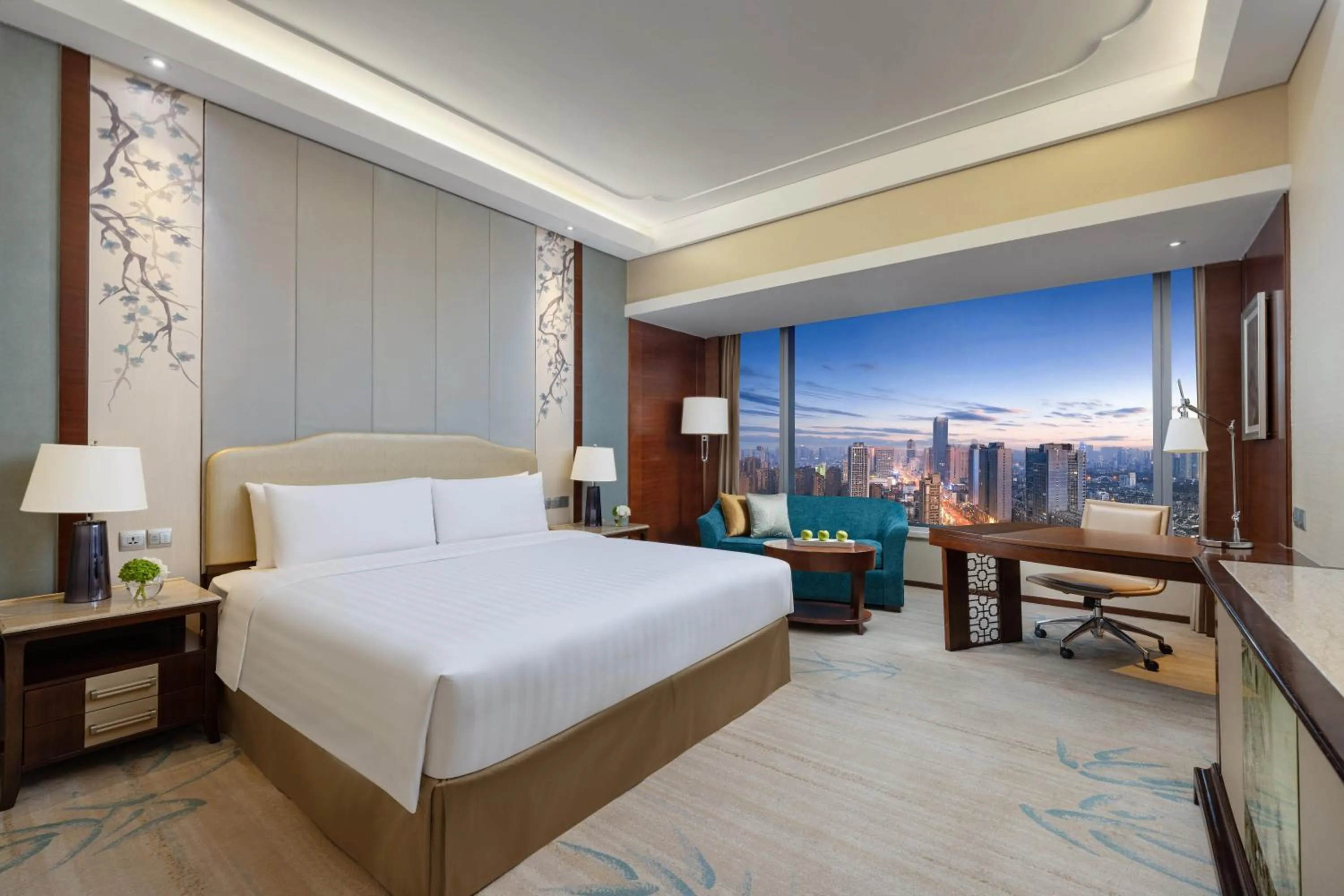 Bedroom, Bed in Shangri-La Hefei