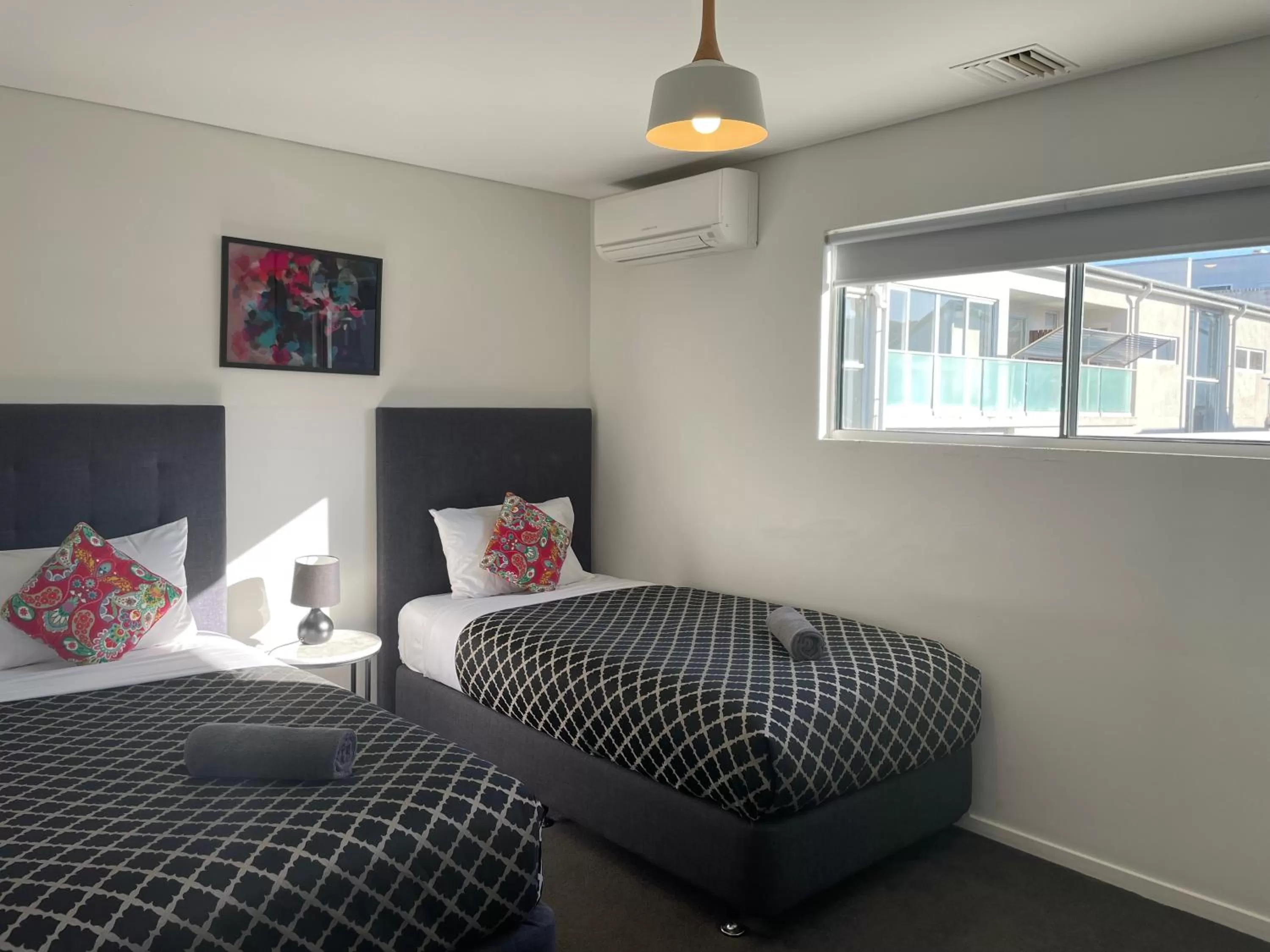 Bed in Coastal Motel