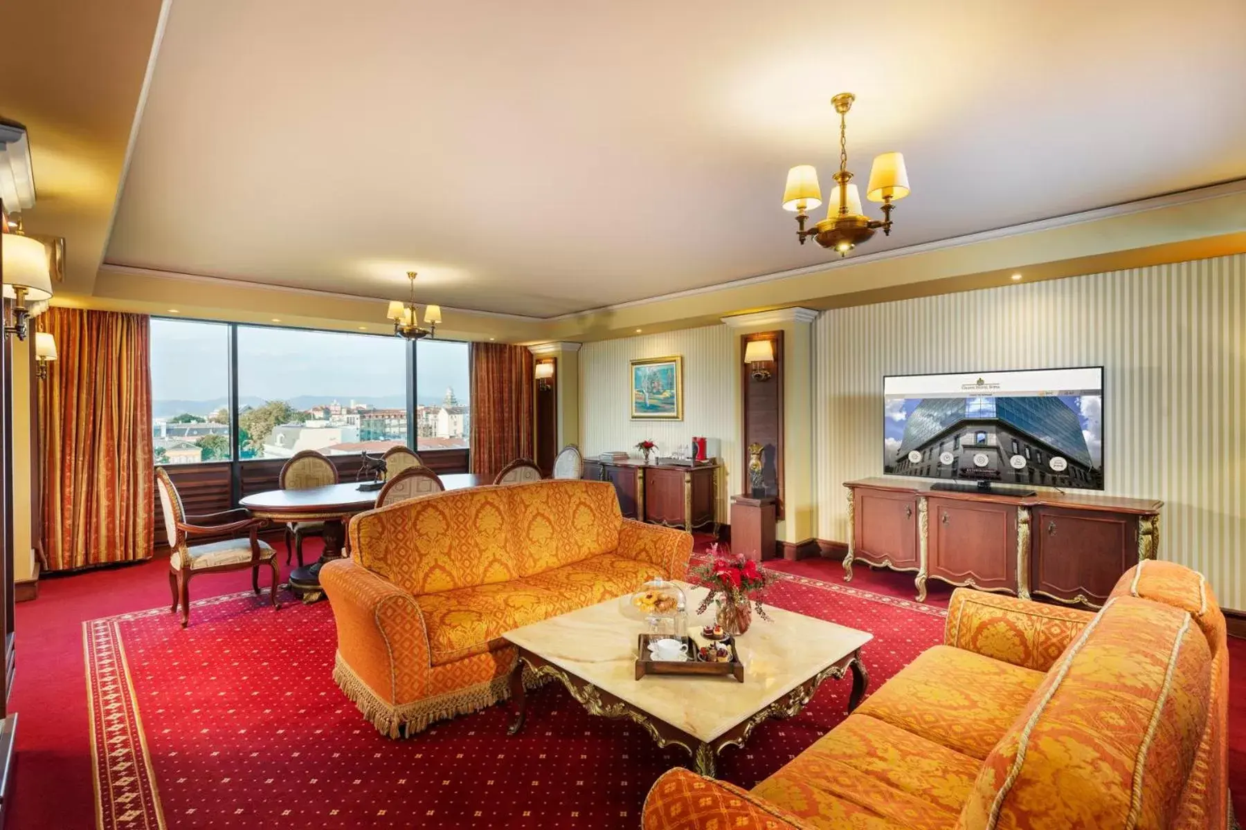 Living room, Seating Area in Grand Hotel Sofia - Top Location, The Most Spacious Rooms in the City, Secured Paid Underground Parking