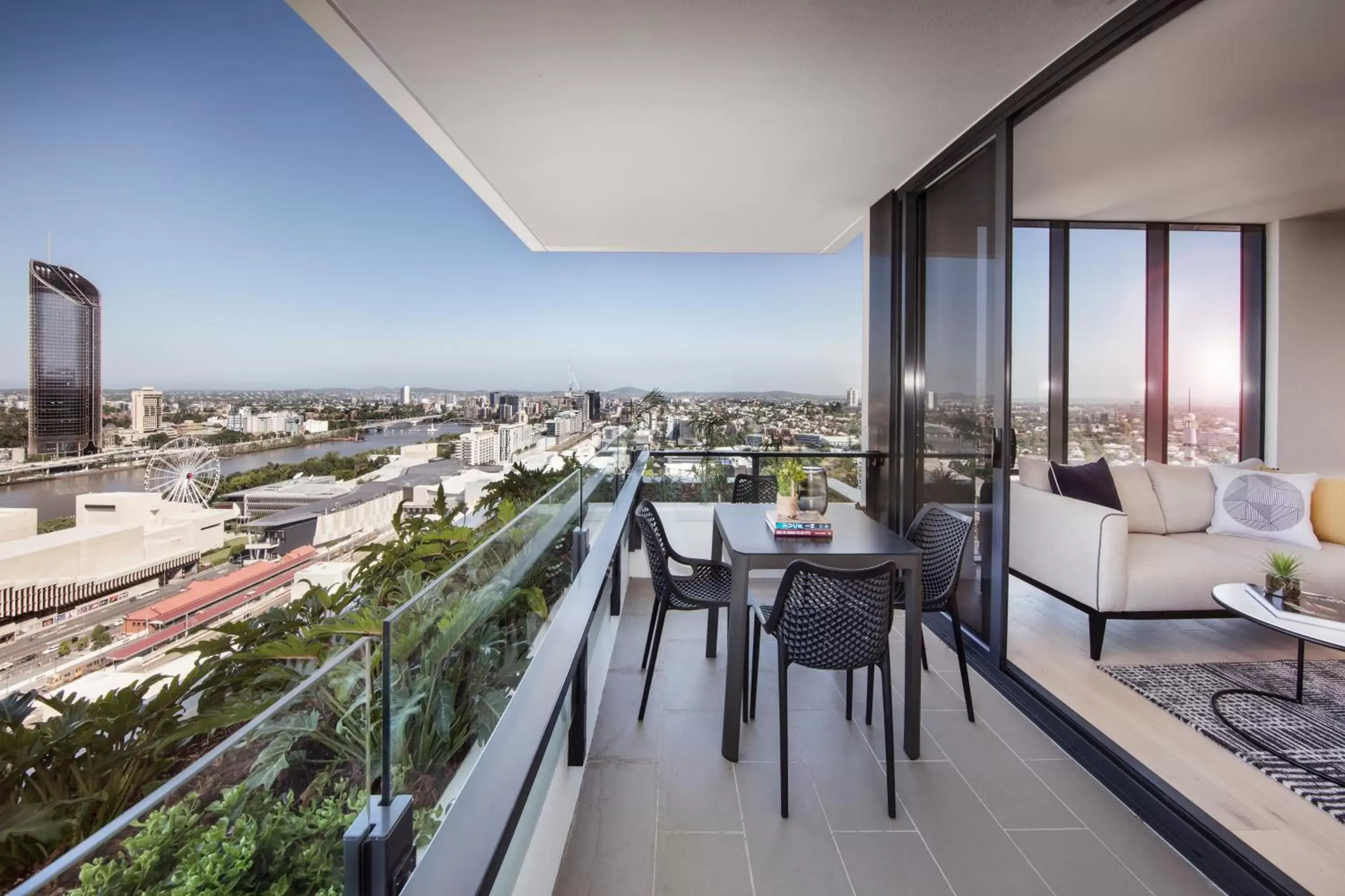 City view, Balcony/Terrace in Ivy and Eve Apartments by CLLIX