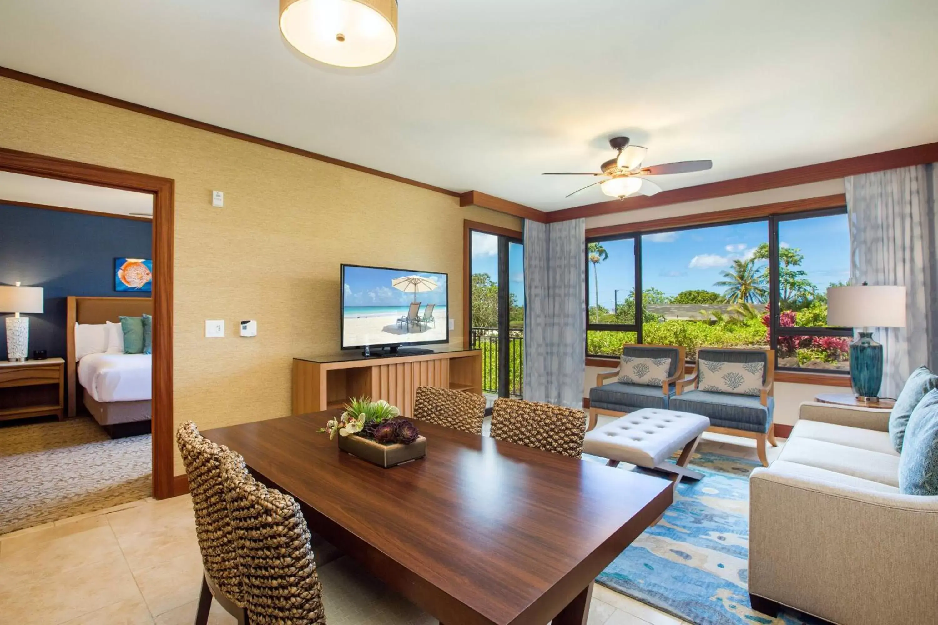 Living room in Koloa Landing Resort at Po'ipu, Autograph Collection
