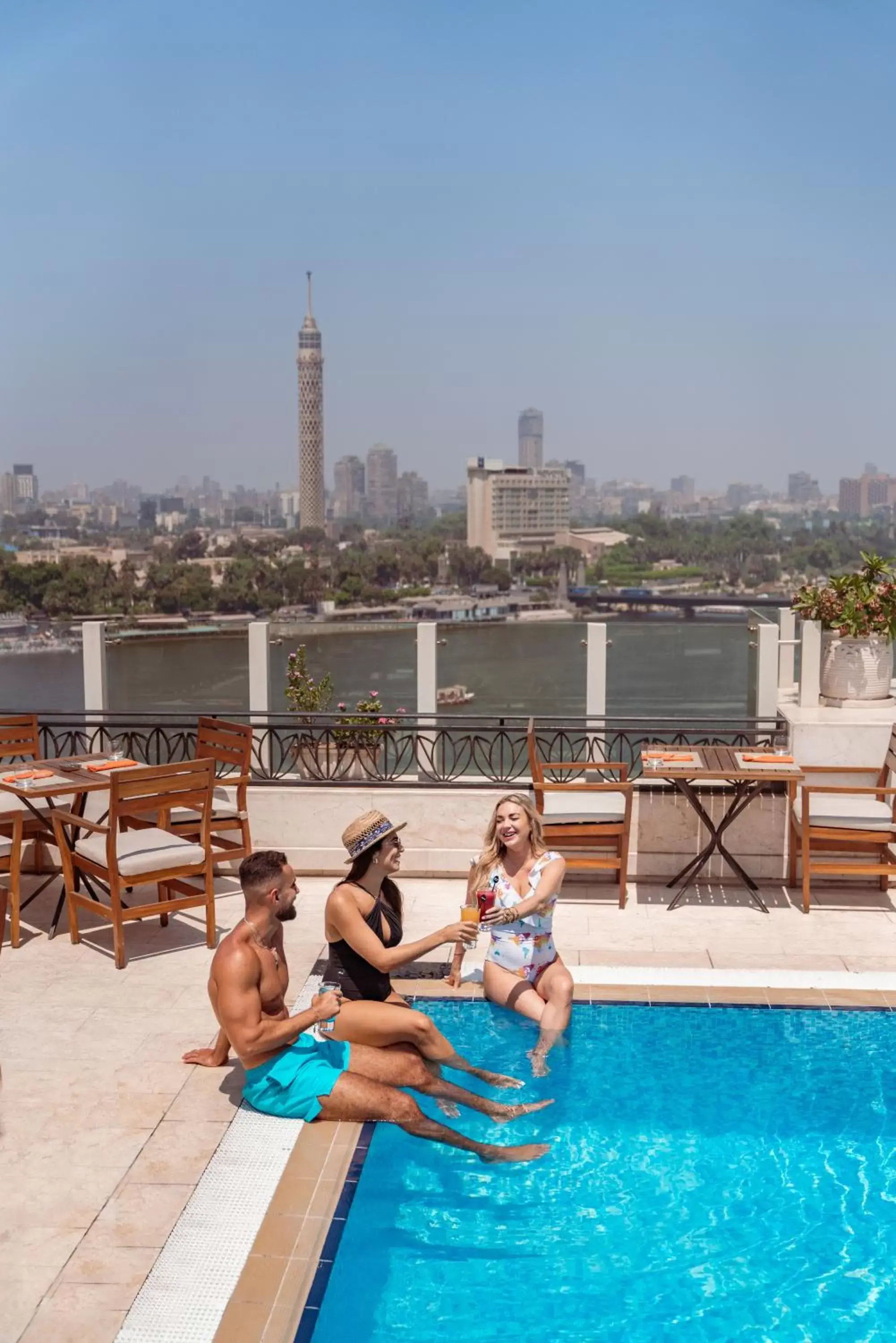 Swimming Pool in Kempinski Nile Hotel, Cairo