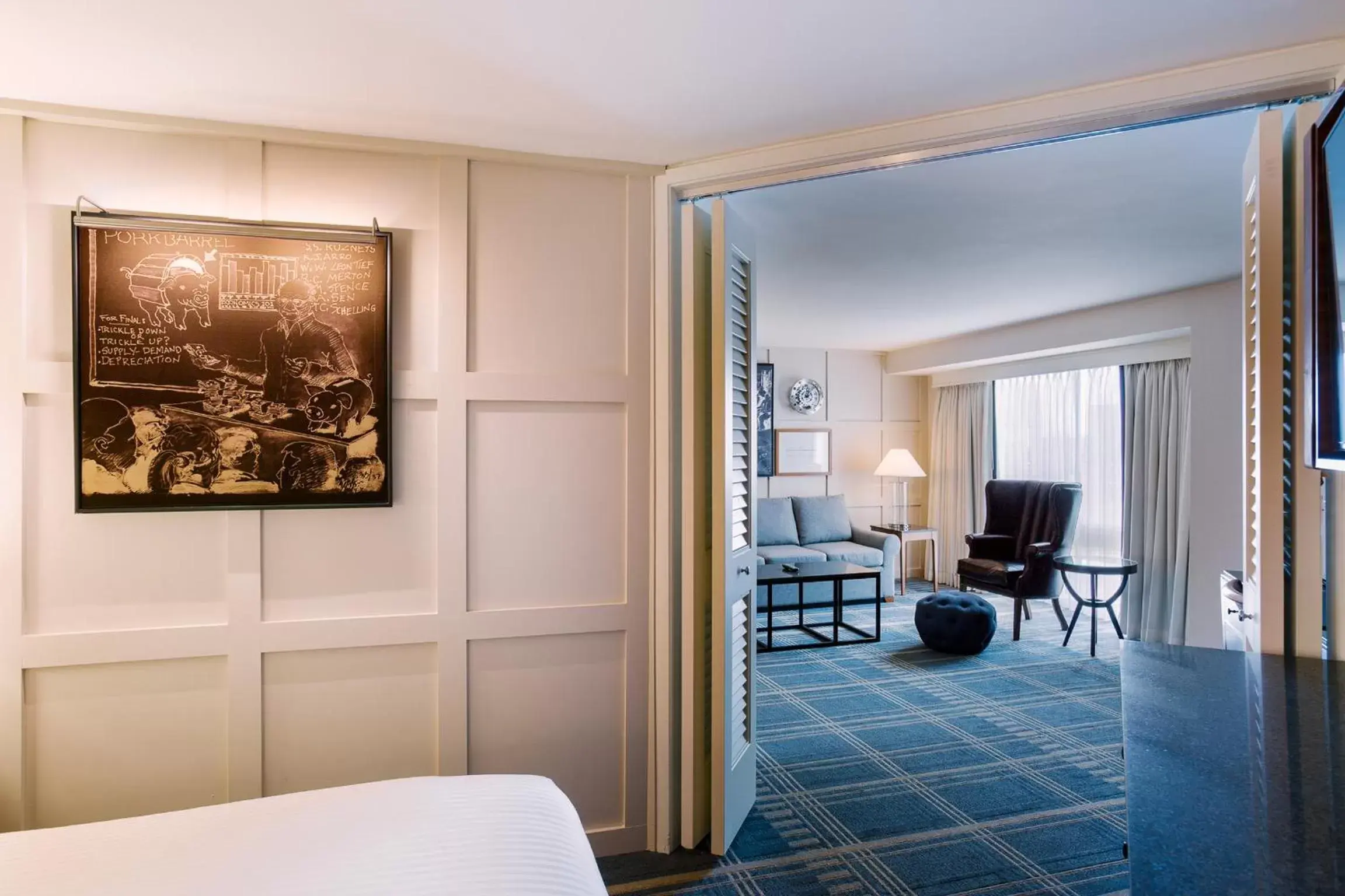 Living room, Seating Area in The Charles Hotel in Harvard Square