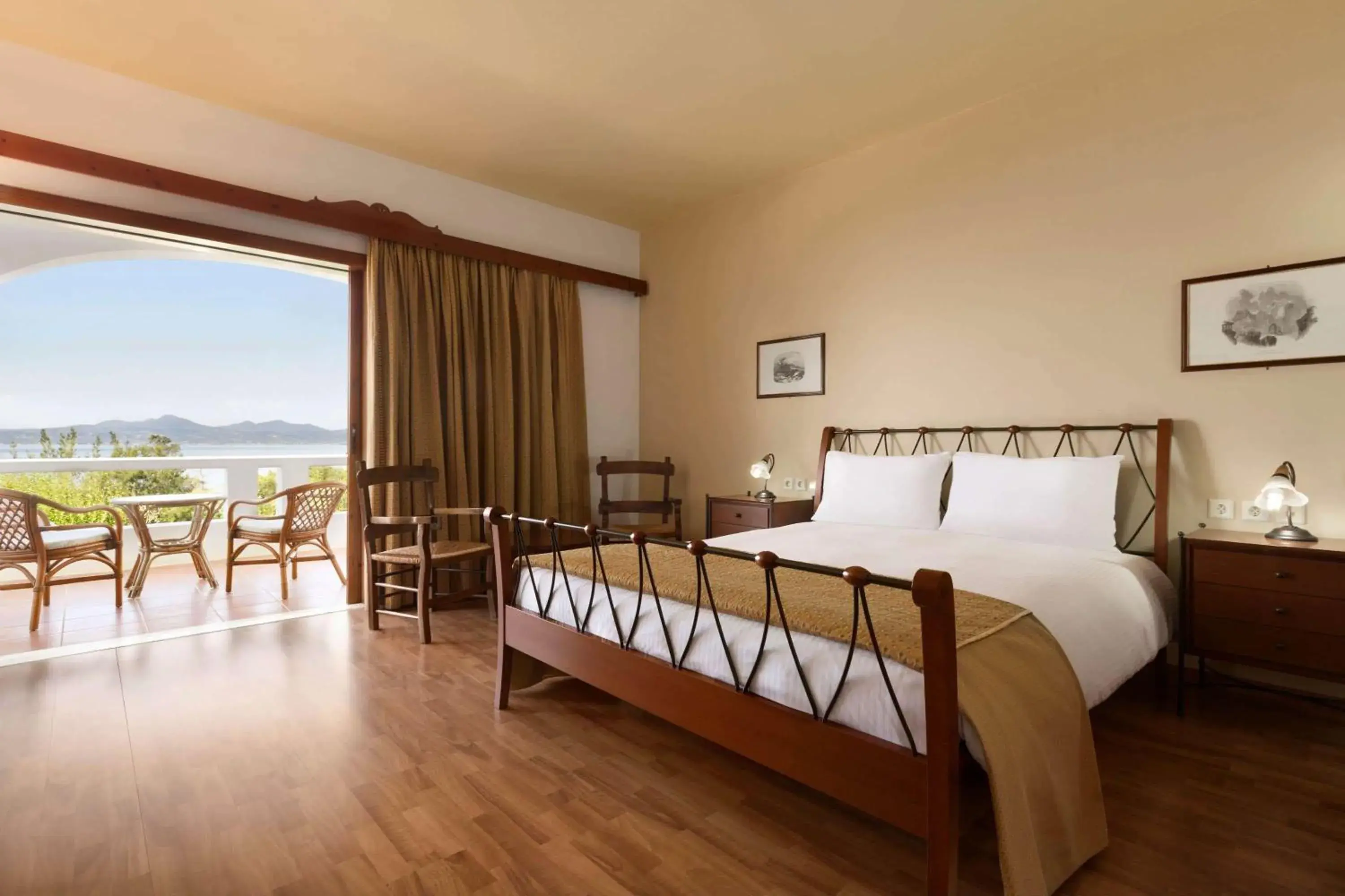 Bed in Ramada Loutraki Poseidon Resort