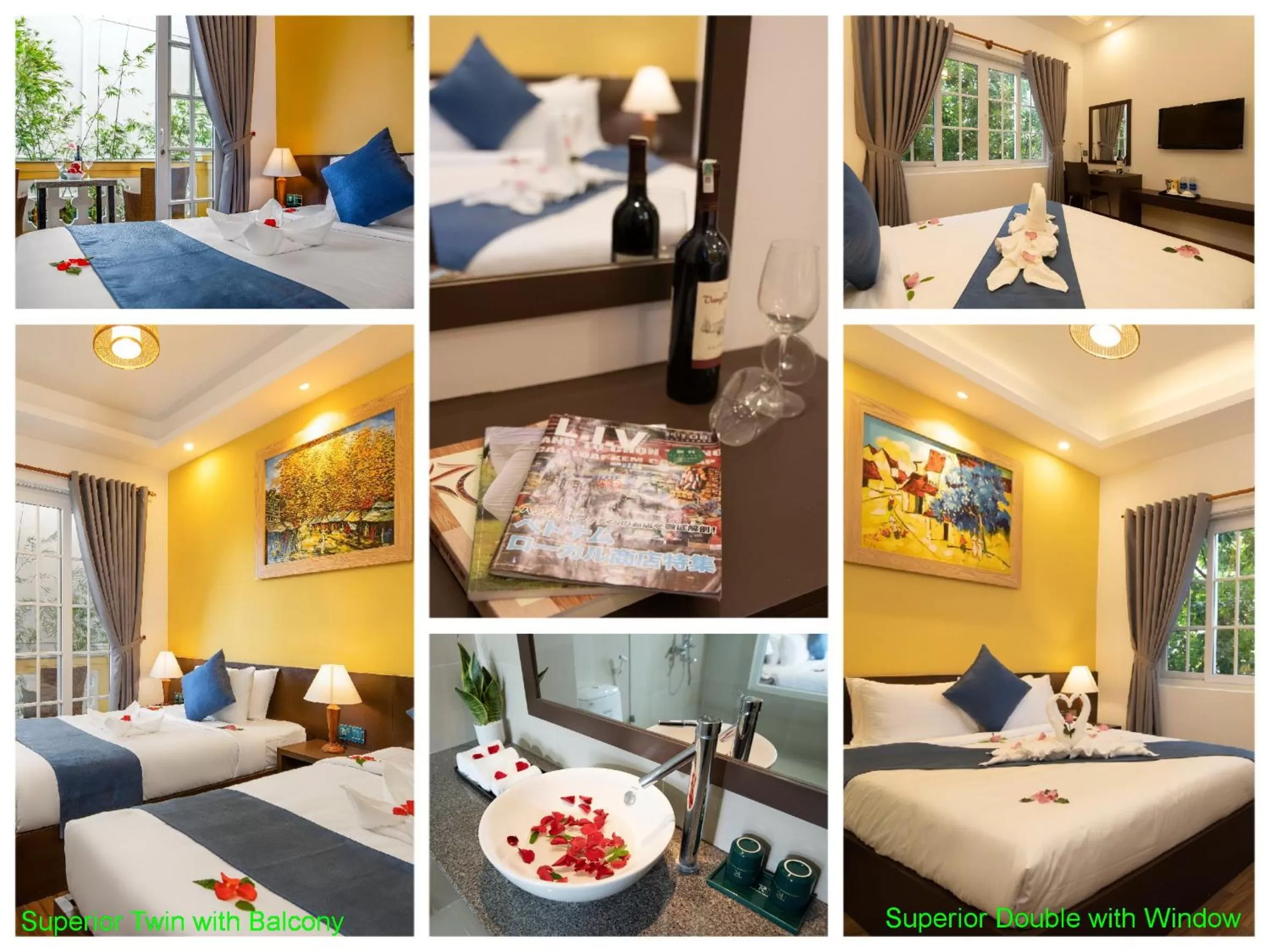 Photo of the whole room, Bed in TRIPLE Riverside Villa Hotel HoiAn