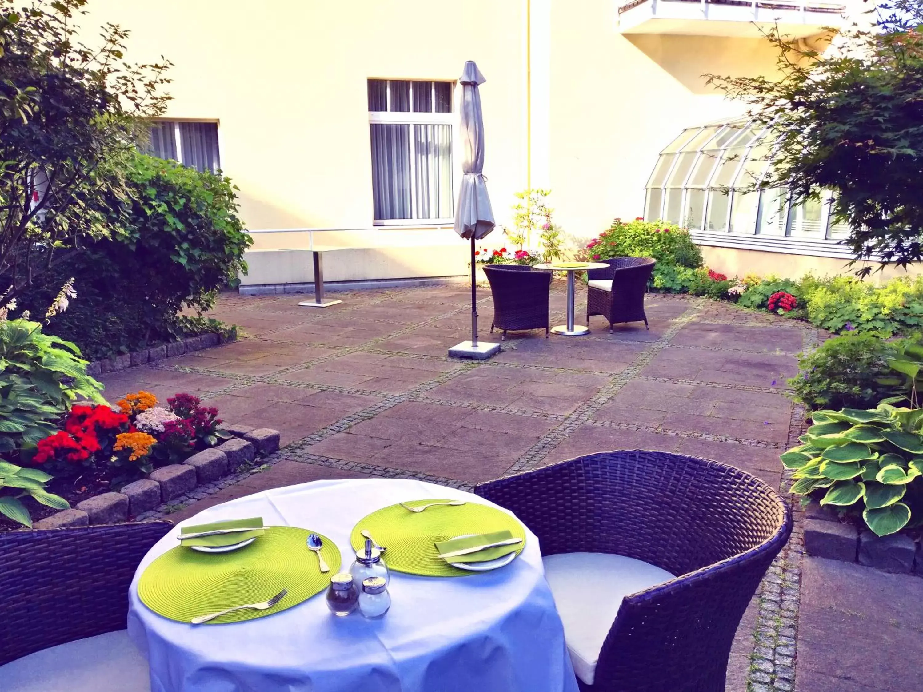 Inner courtyard view in Apartmenthotel Kaiser Karl